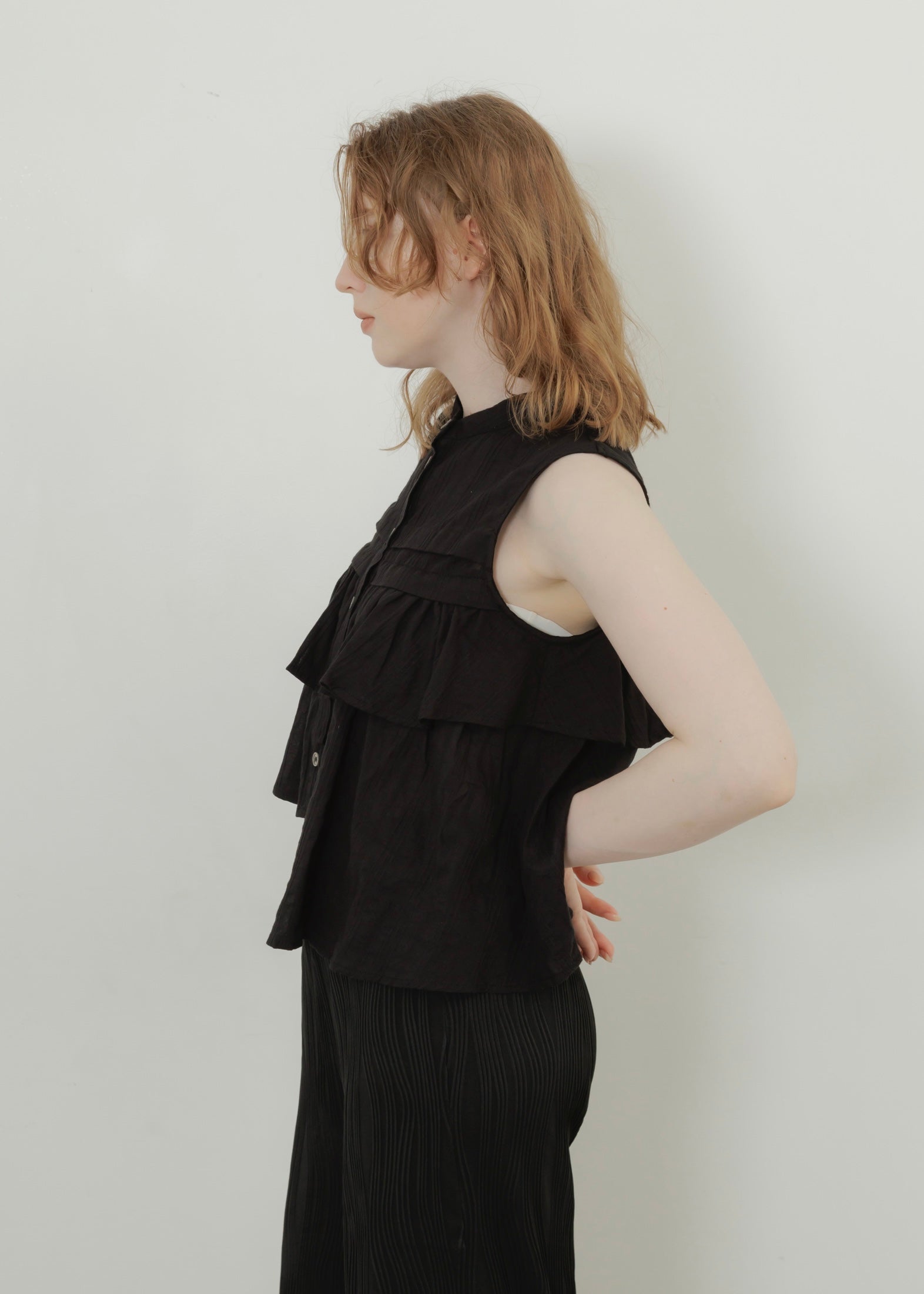SHEER STRIPE BLOUSE