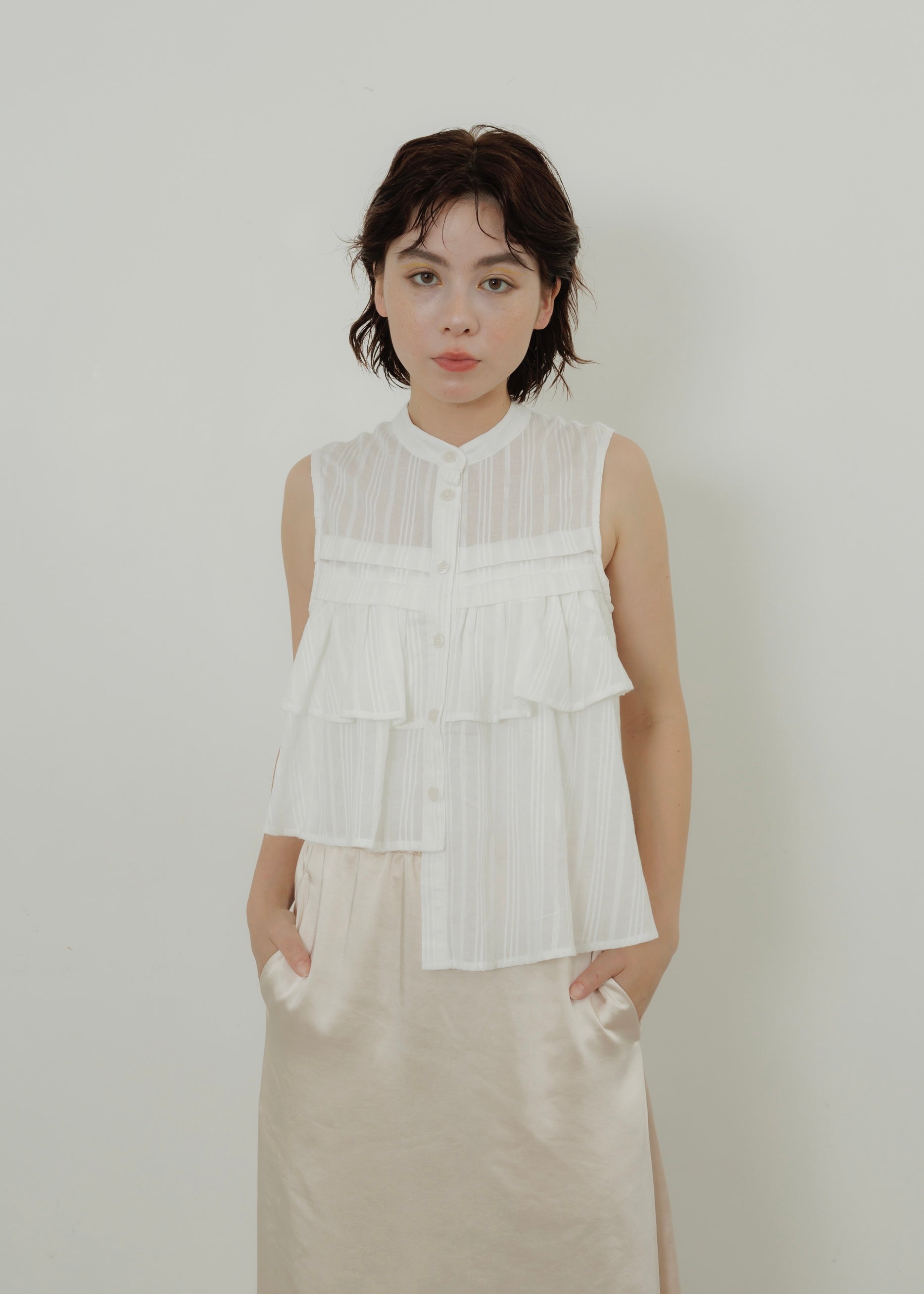 SHEER STRIPE BLOUSE