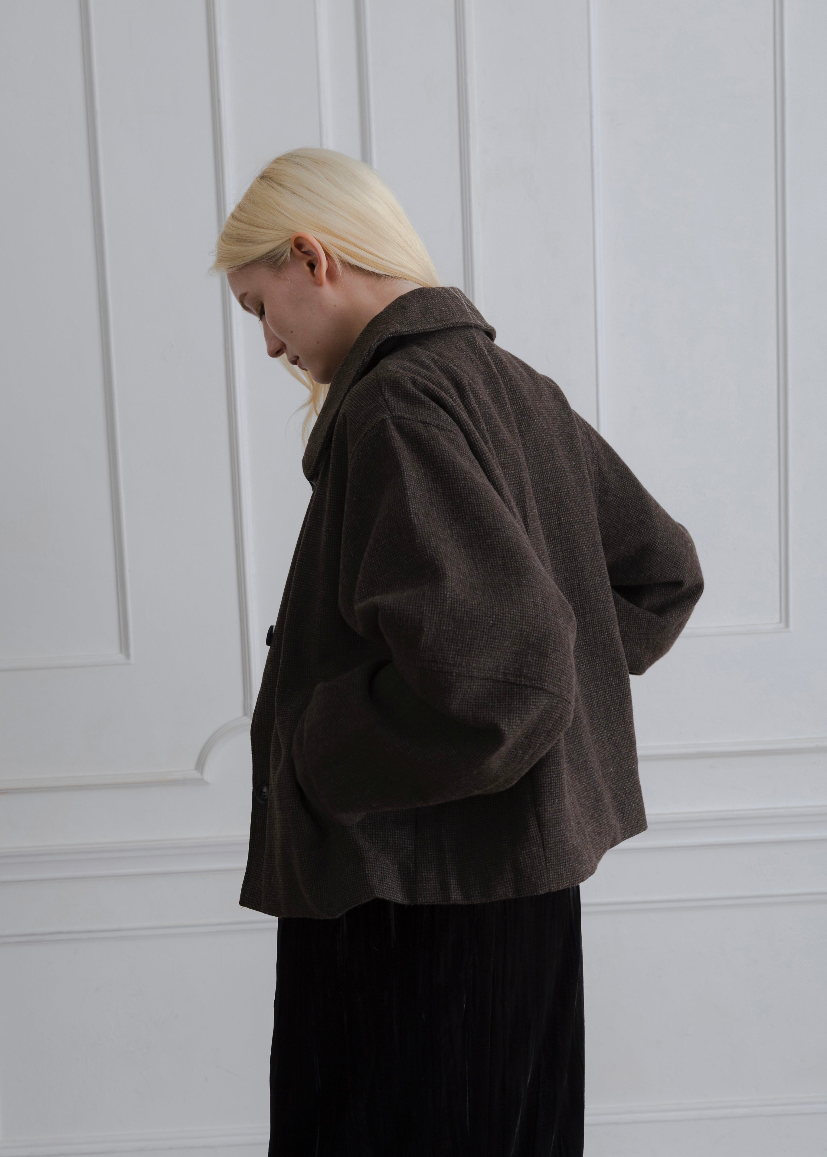 COCOON CHECK JACKET