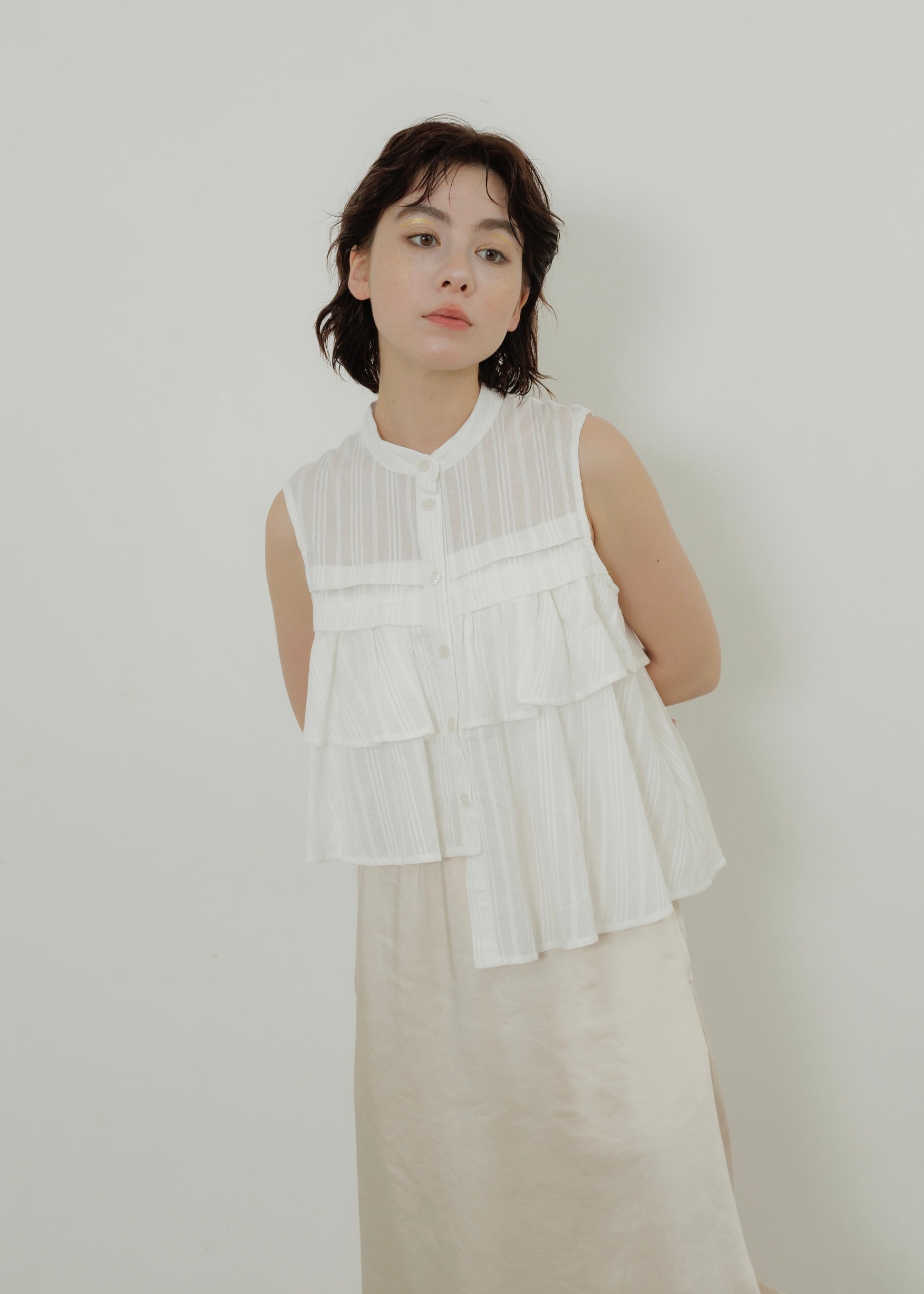 SHEER STRIPE BLOUSE