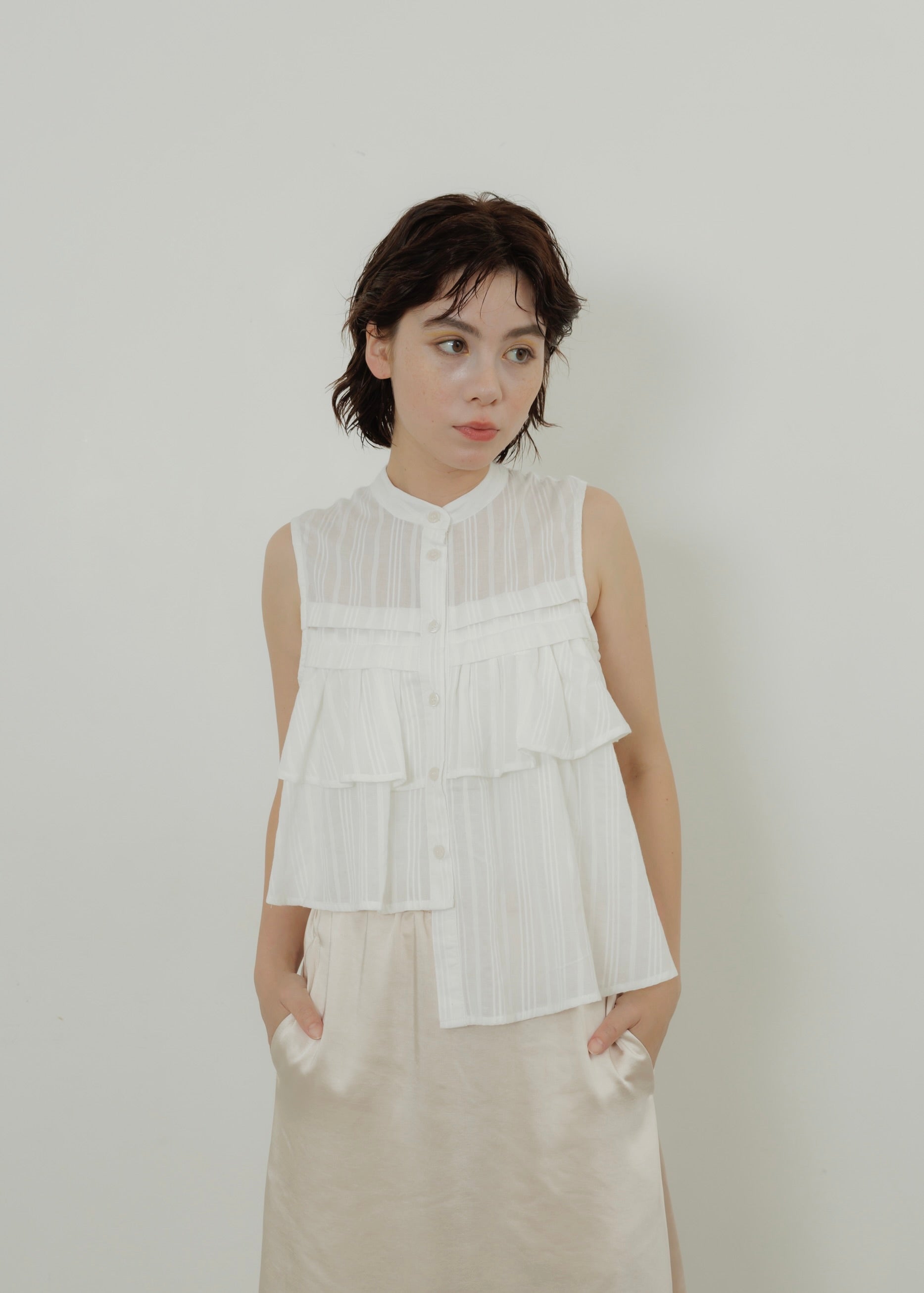 SHEER STRIPE BLOUSE