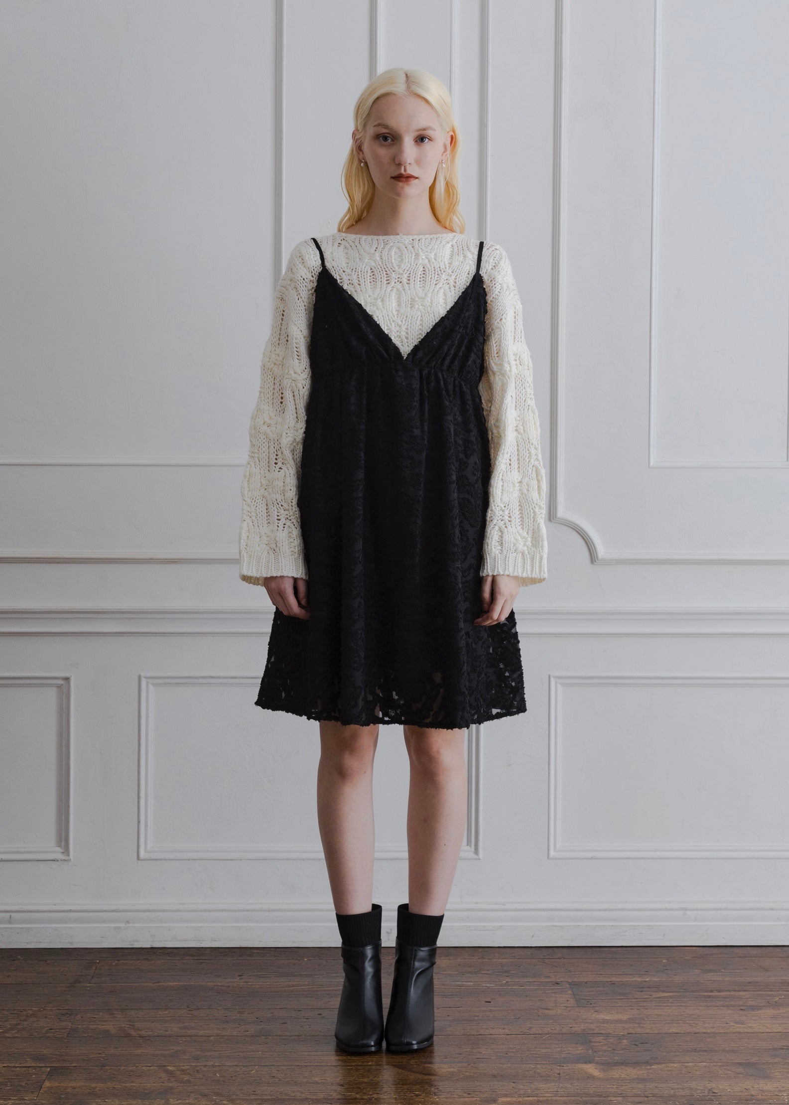 SHEER JACQUARD TUNIC CAMISOLE