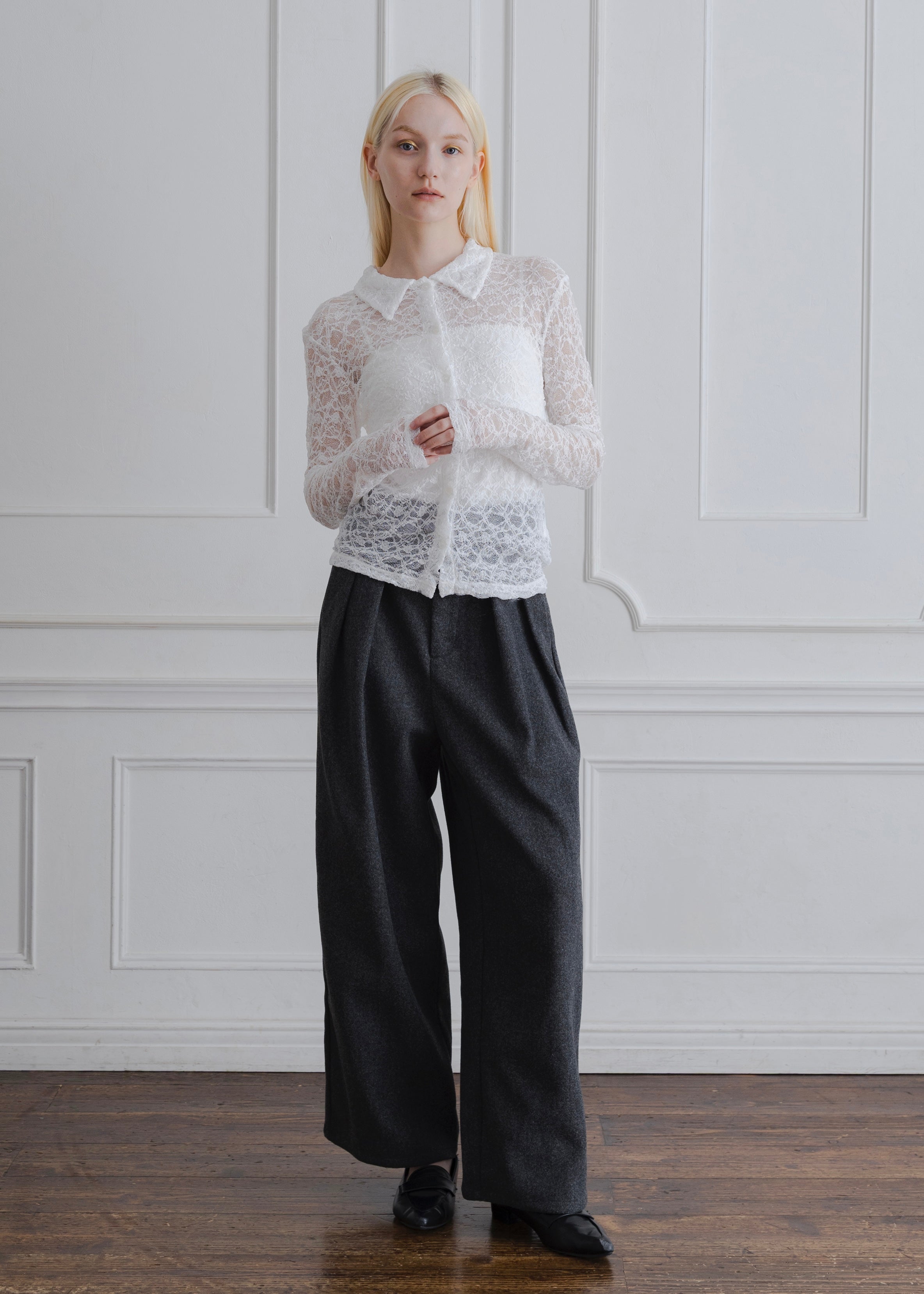 STRETCH LACE SHIRT