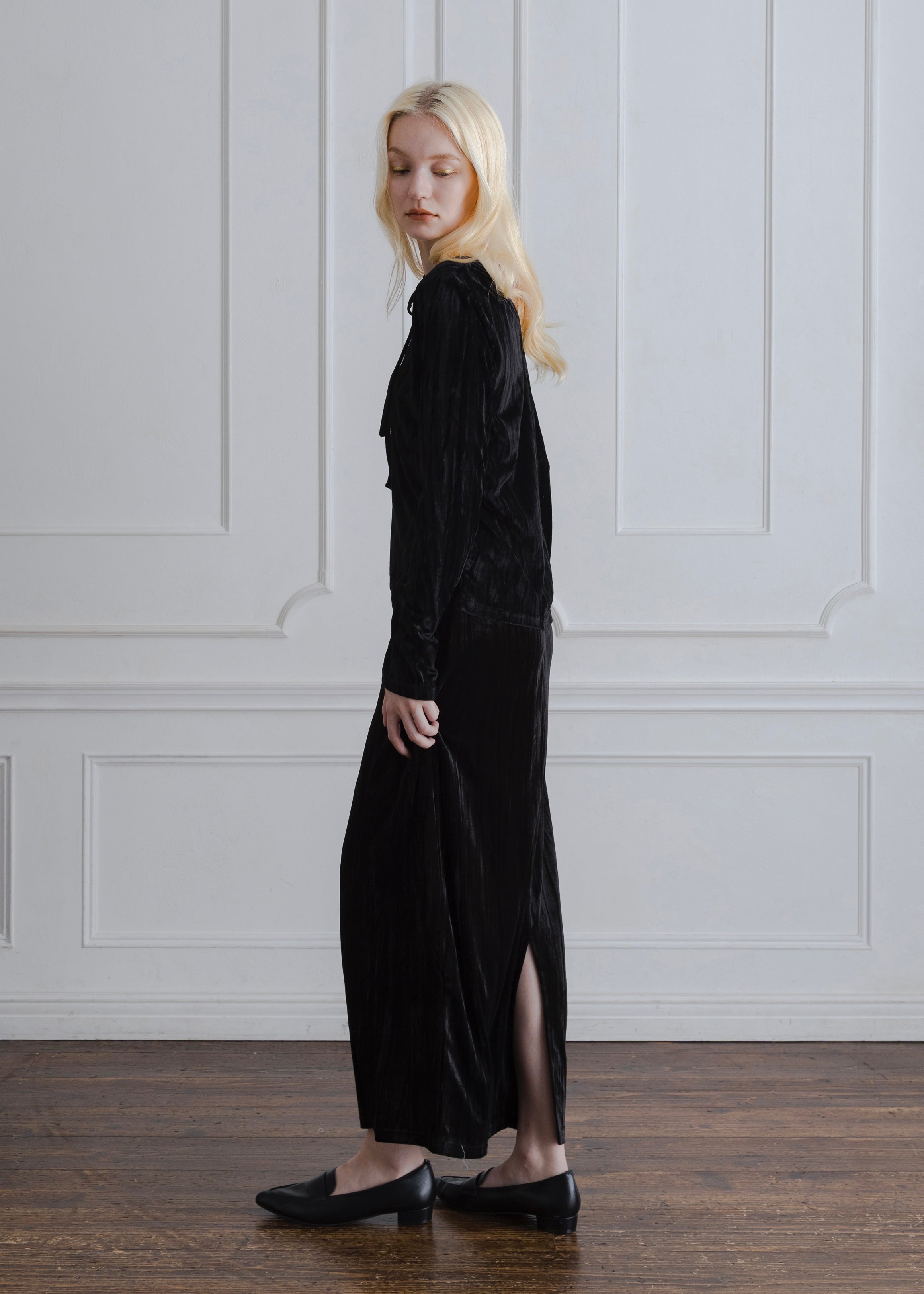 CRUSH VELOUR SKIRT
