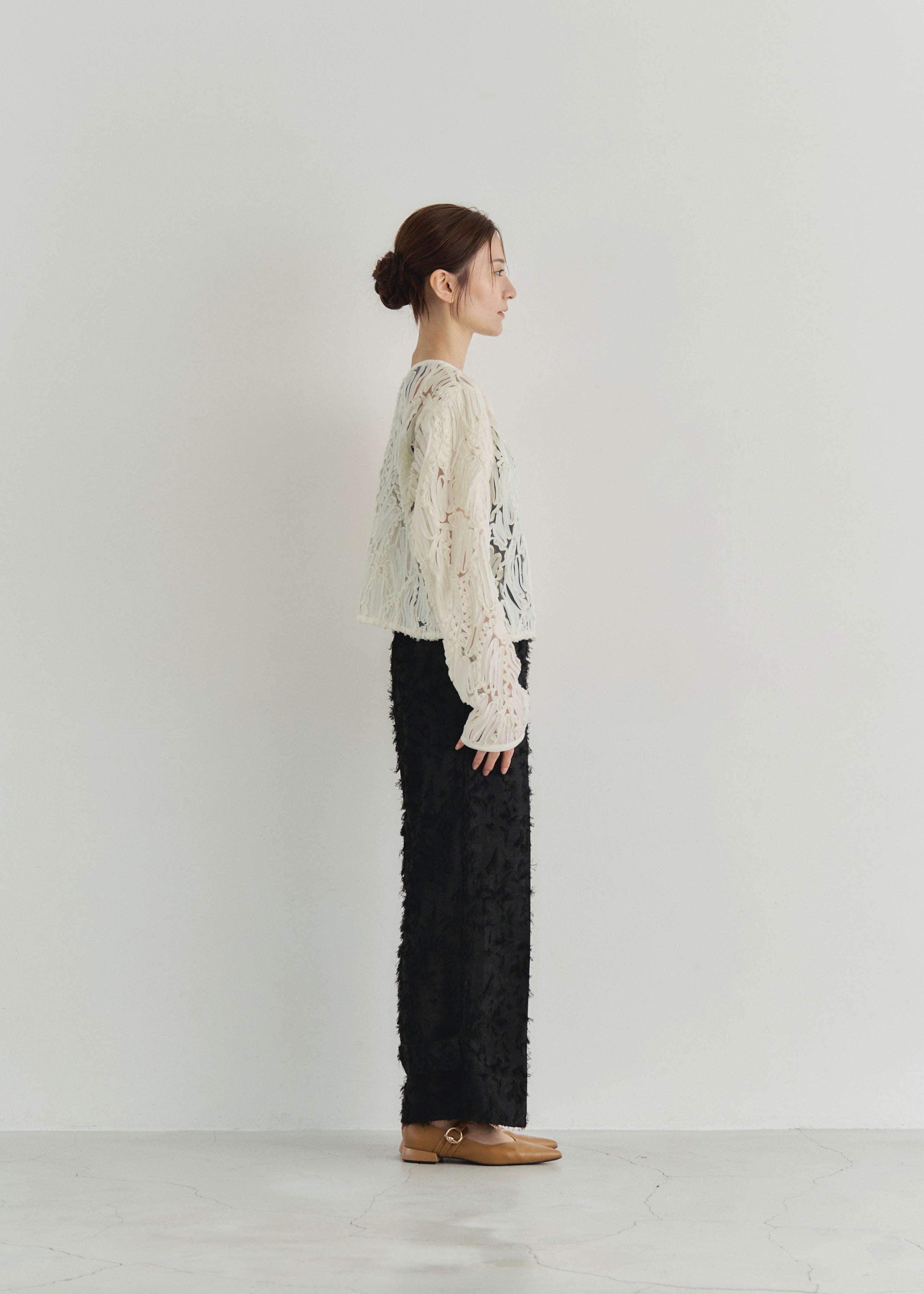 EMBROIDRED TULLE CARDIGAN