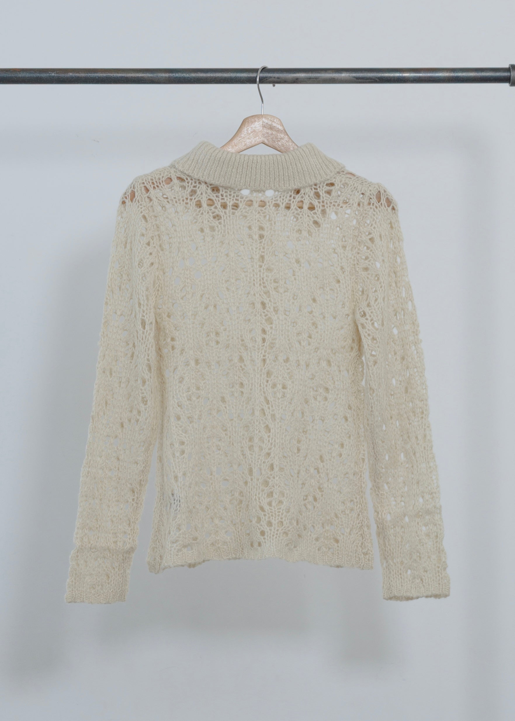 OPENWORK MOHAIR CARDIGAN