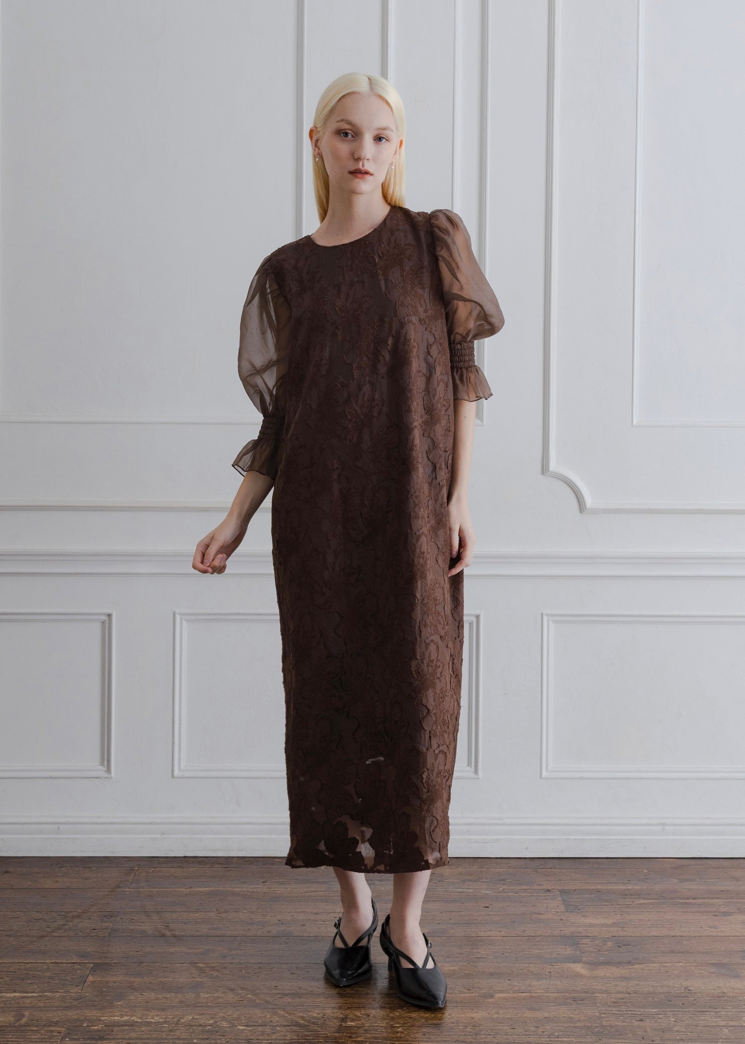 ORGANDY SLEEVE DRESS