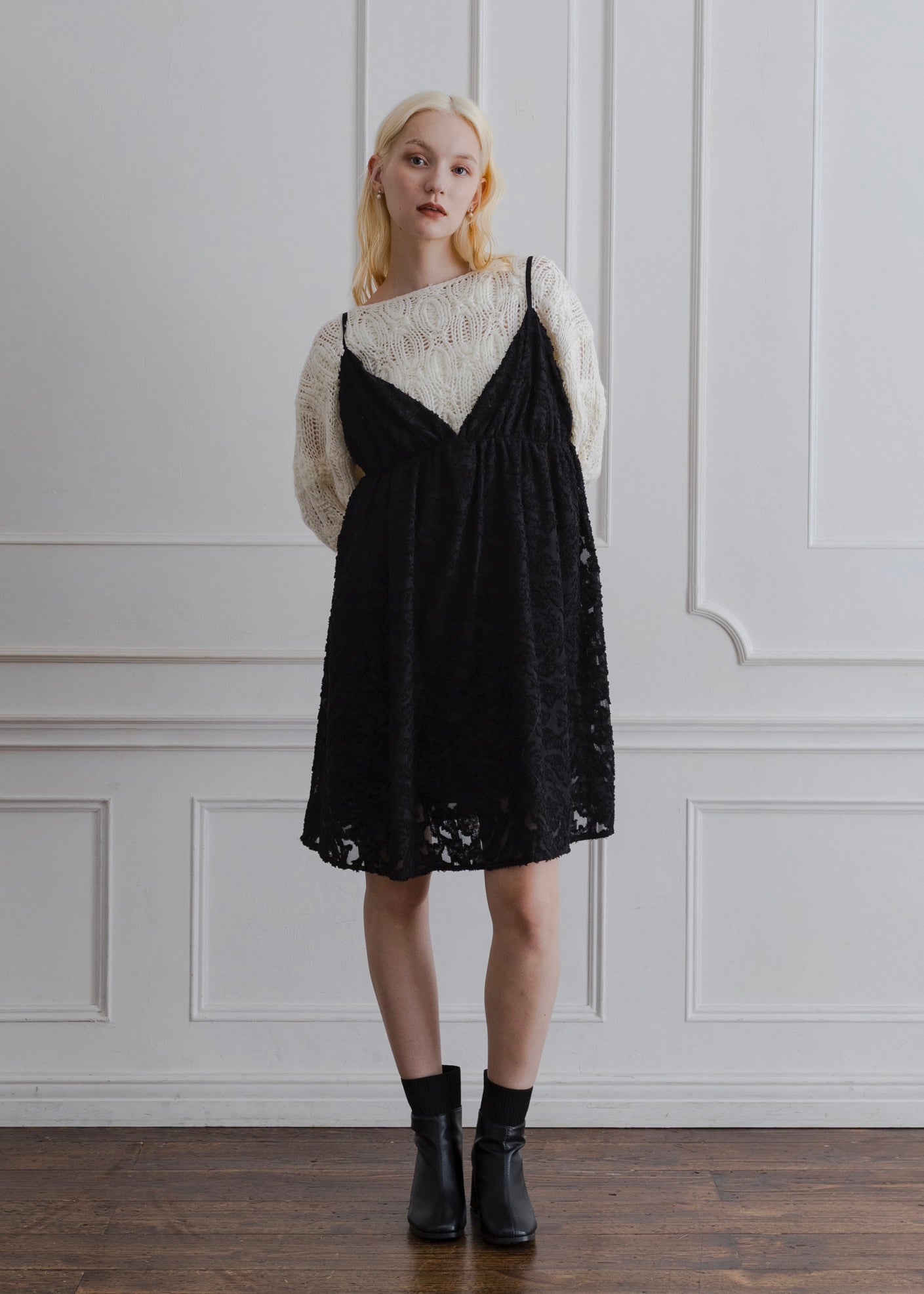 SHEER JACQUARD TUNIC CAMISOLE