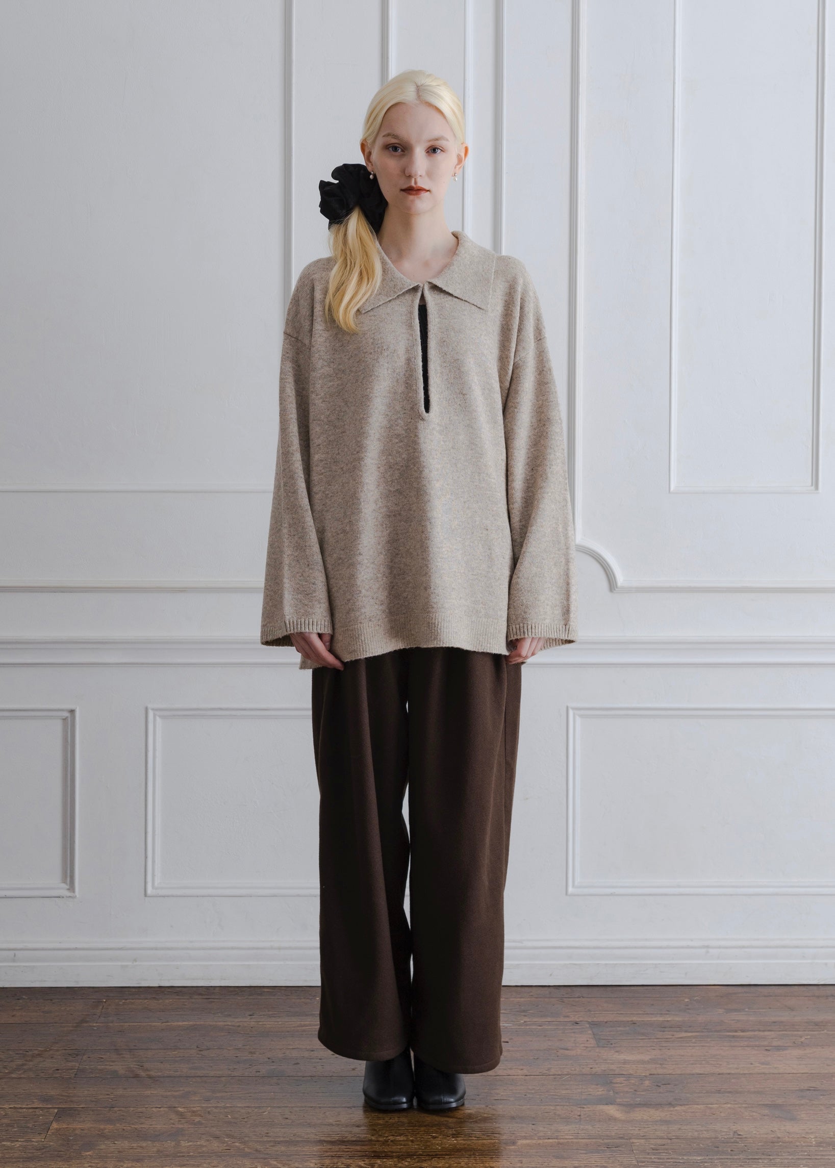 WOOL BLEND SKIPPER PULLOVER