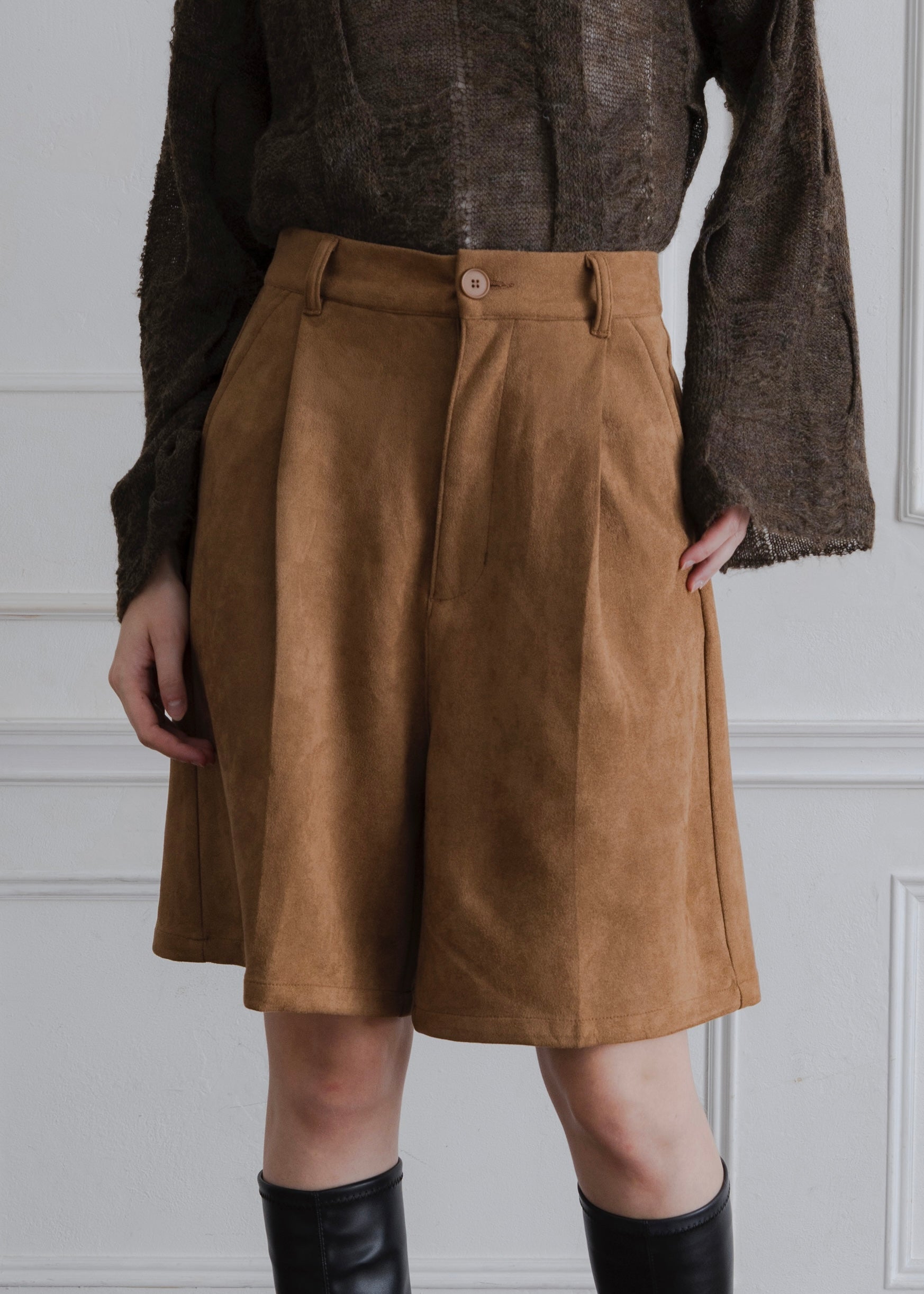 FAUX SUEDE PANTS