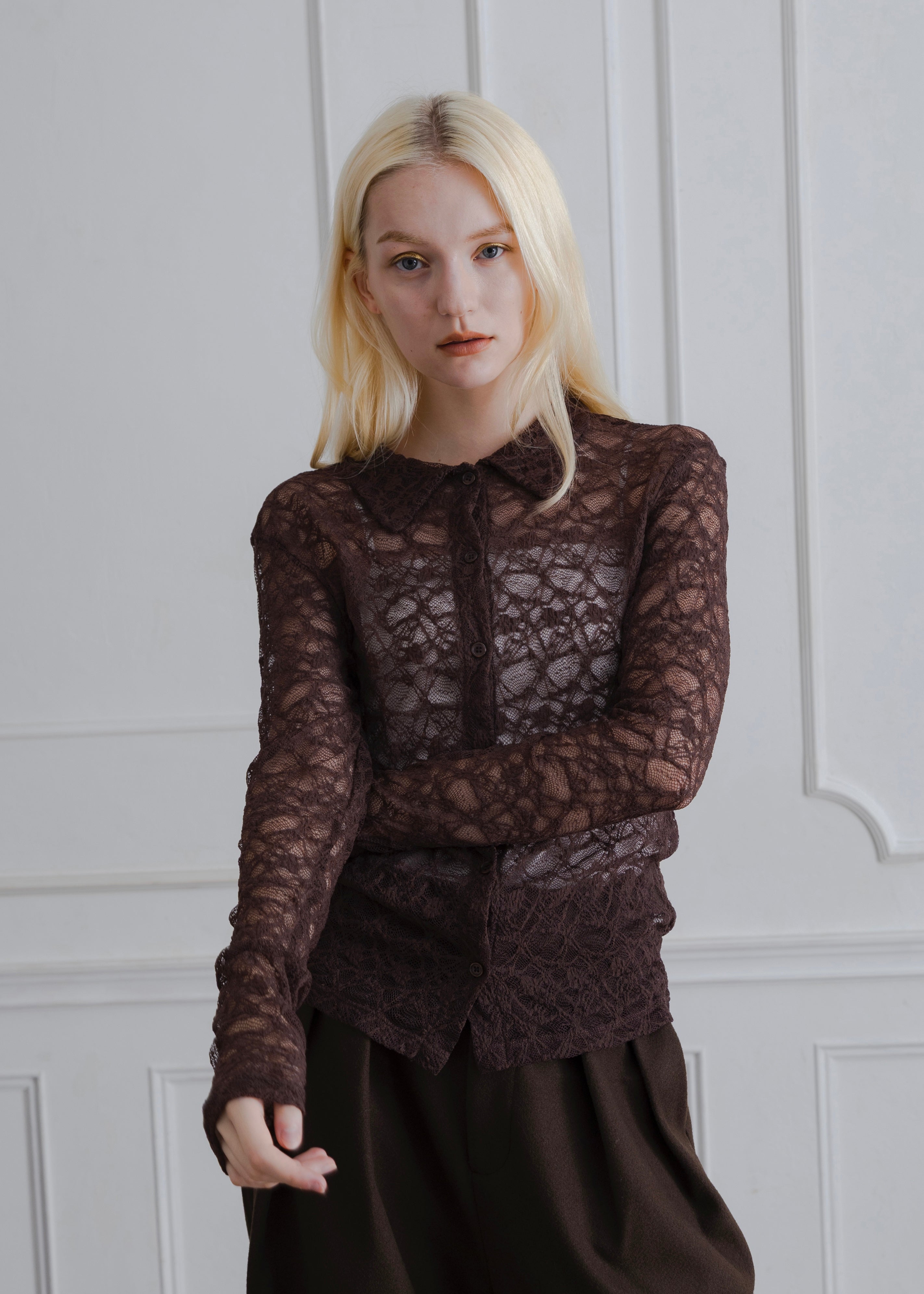 STRETCH LACE SHIRT