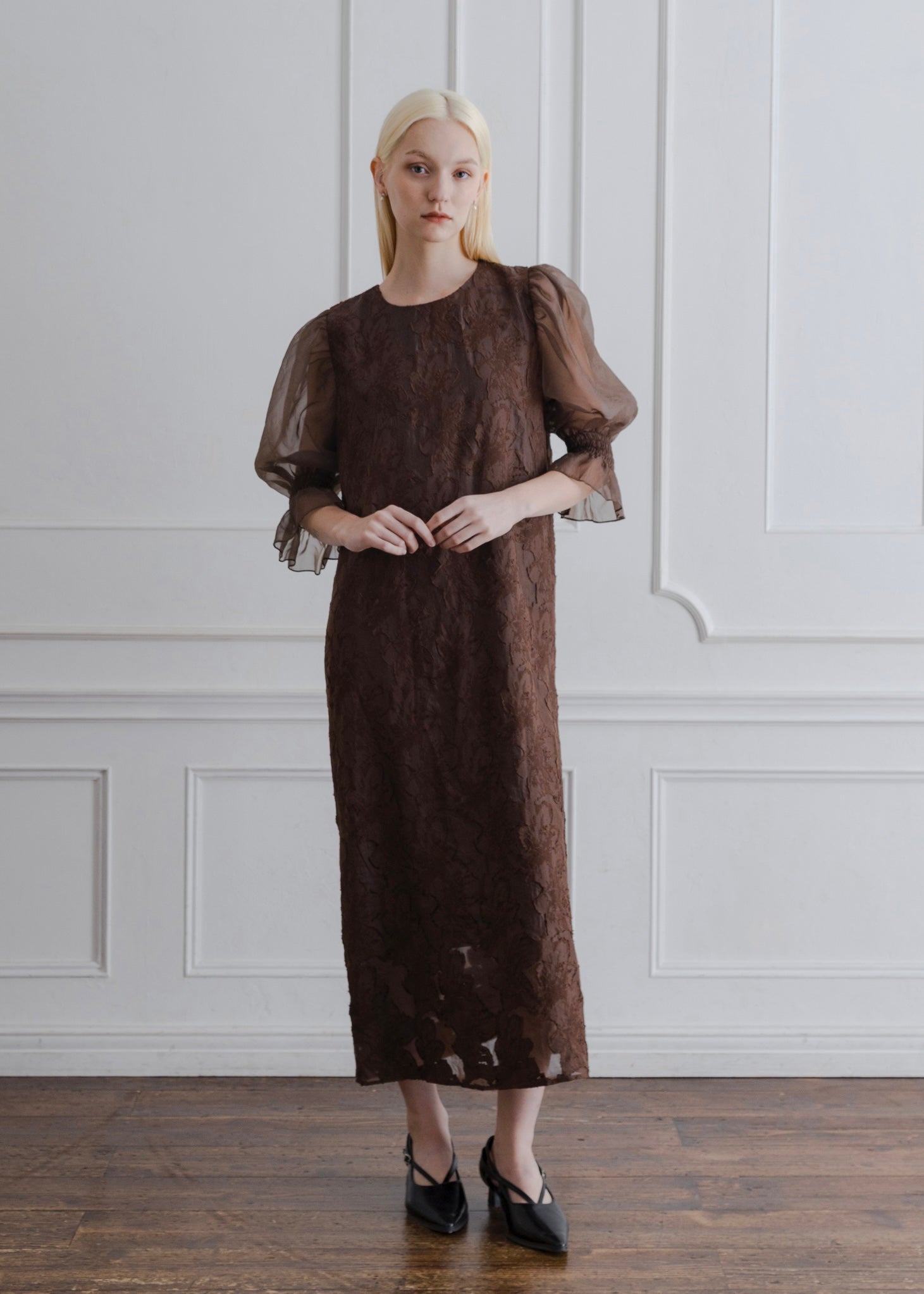 ORGANDY SLEEVE DRESS