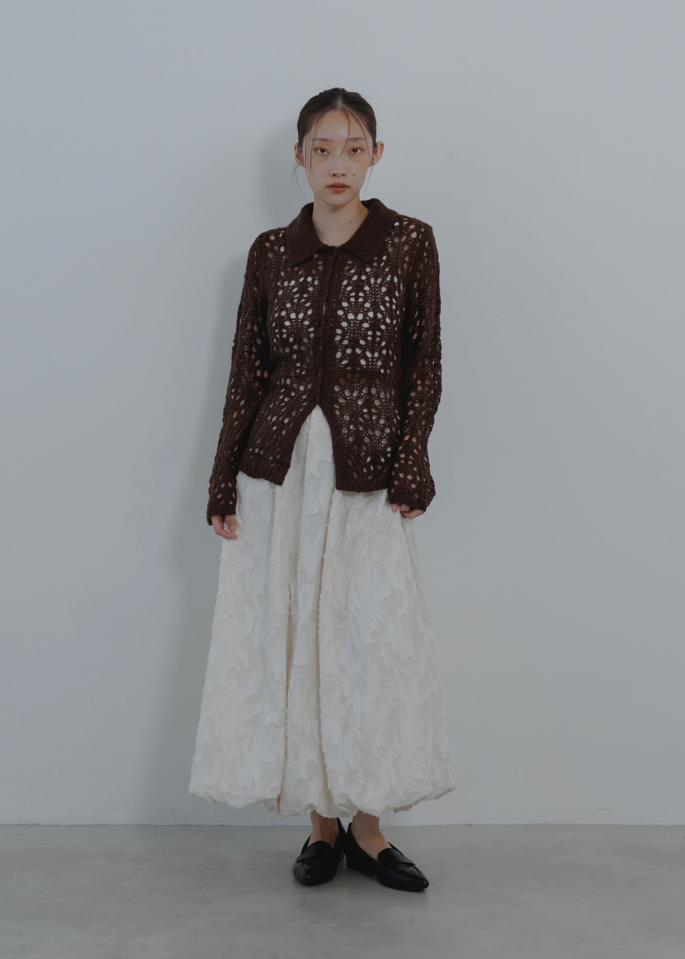 OPENWORK MOHAIR CARDIGAN