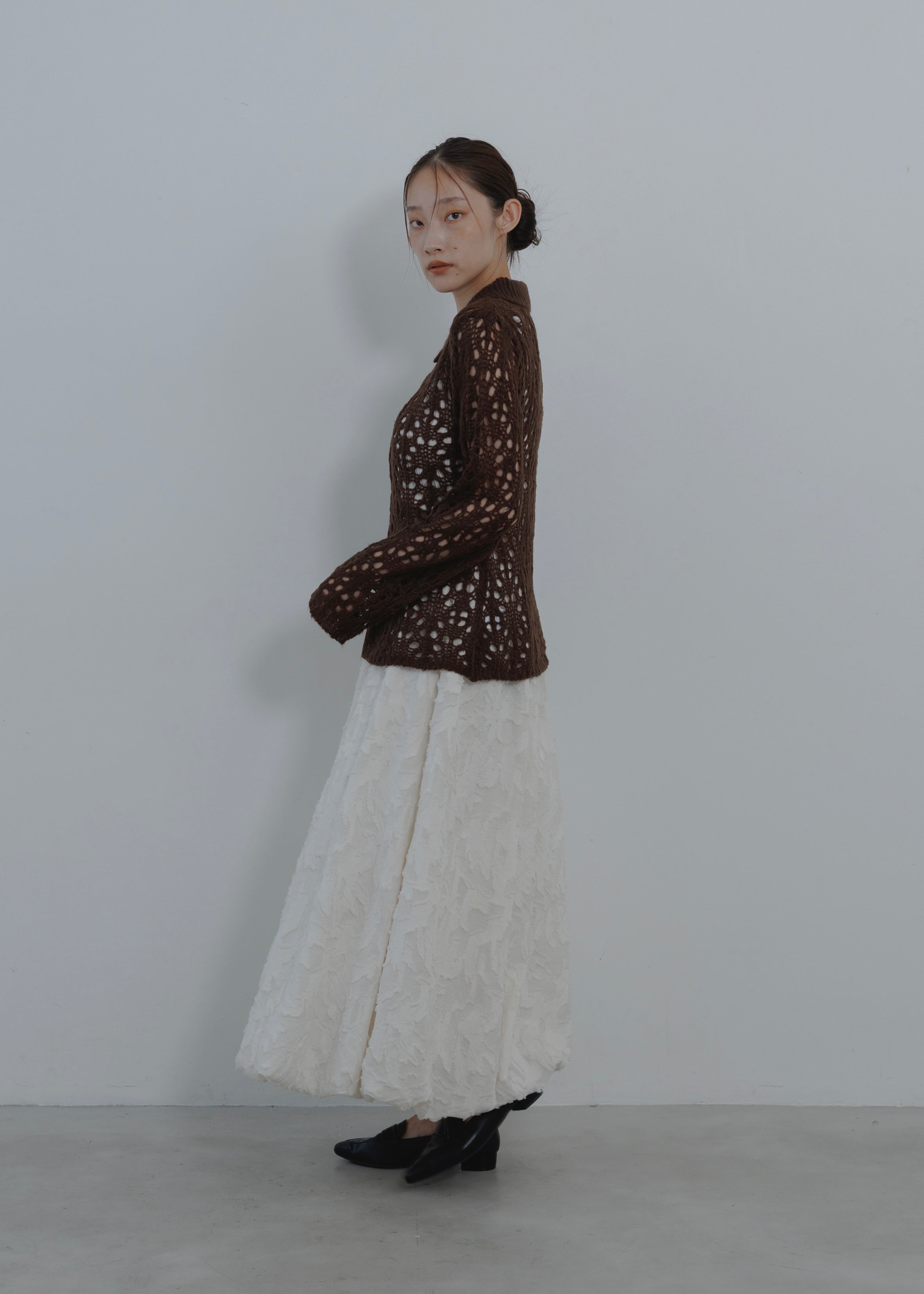 OPENWORK MOHAIR CARDIGAN