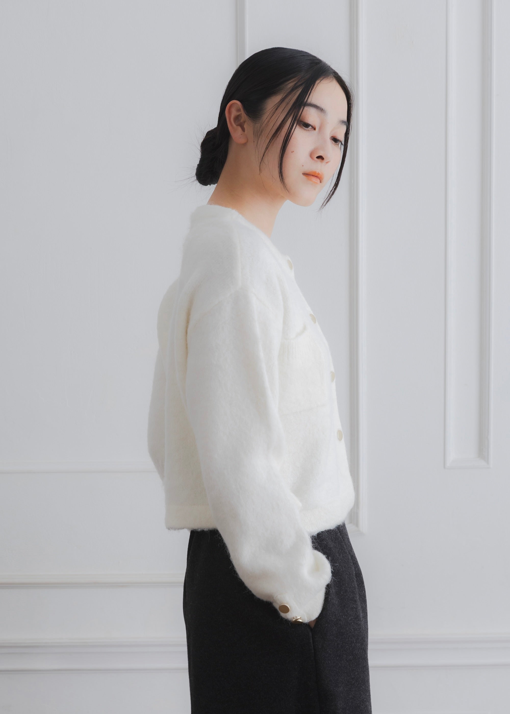 CROPPED SHAGGY CARDIGAN