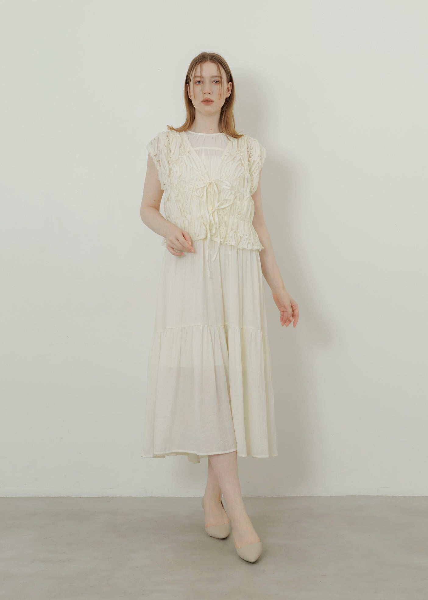 WASHER TIERED DRESS
