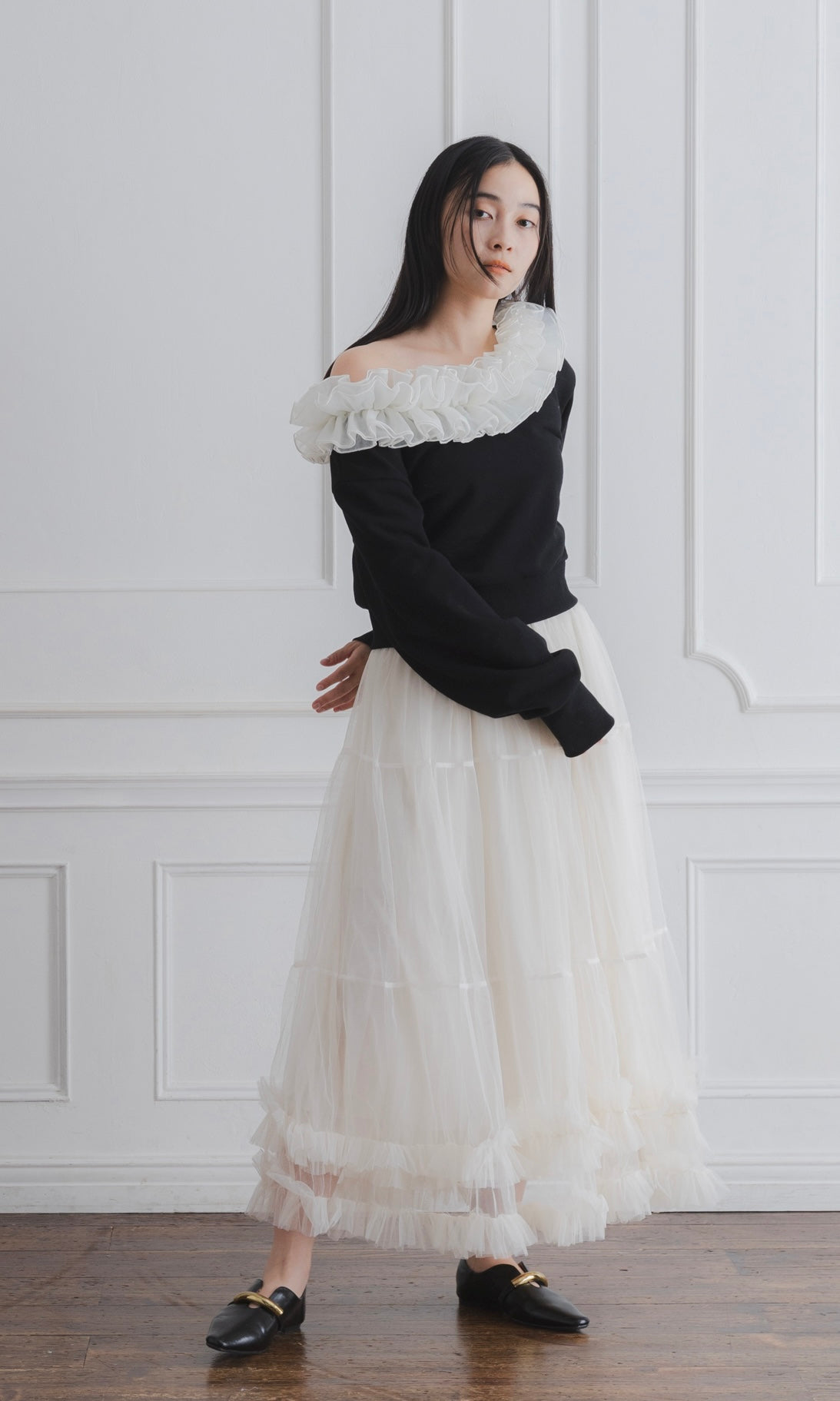 TULLE TIERED SKIRT