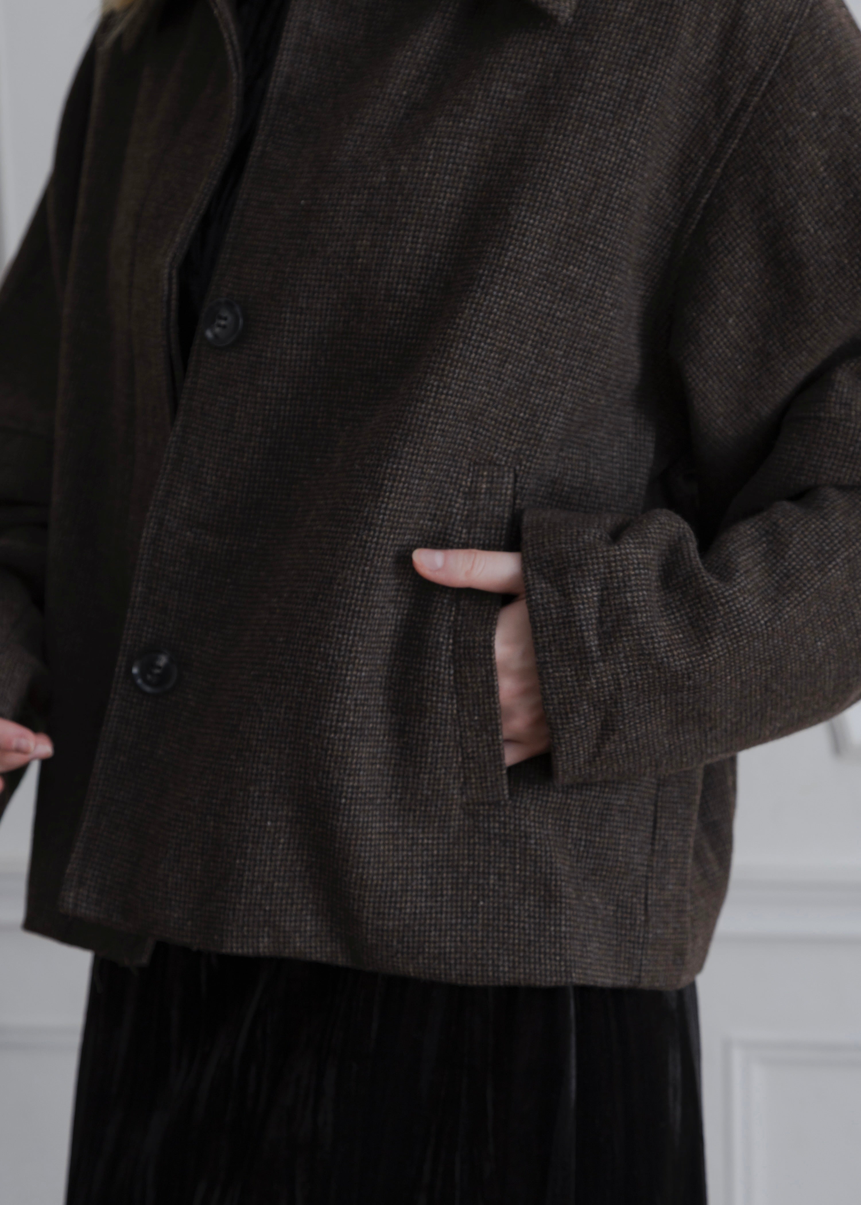 COCOON CHECK JACKET