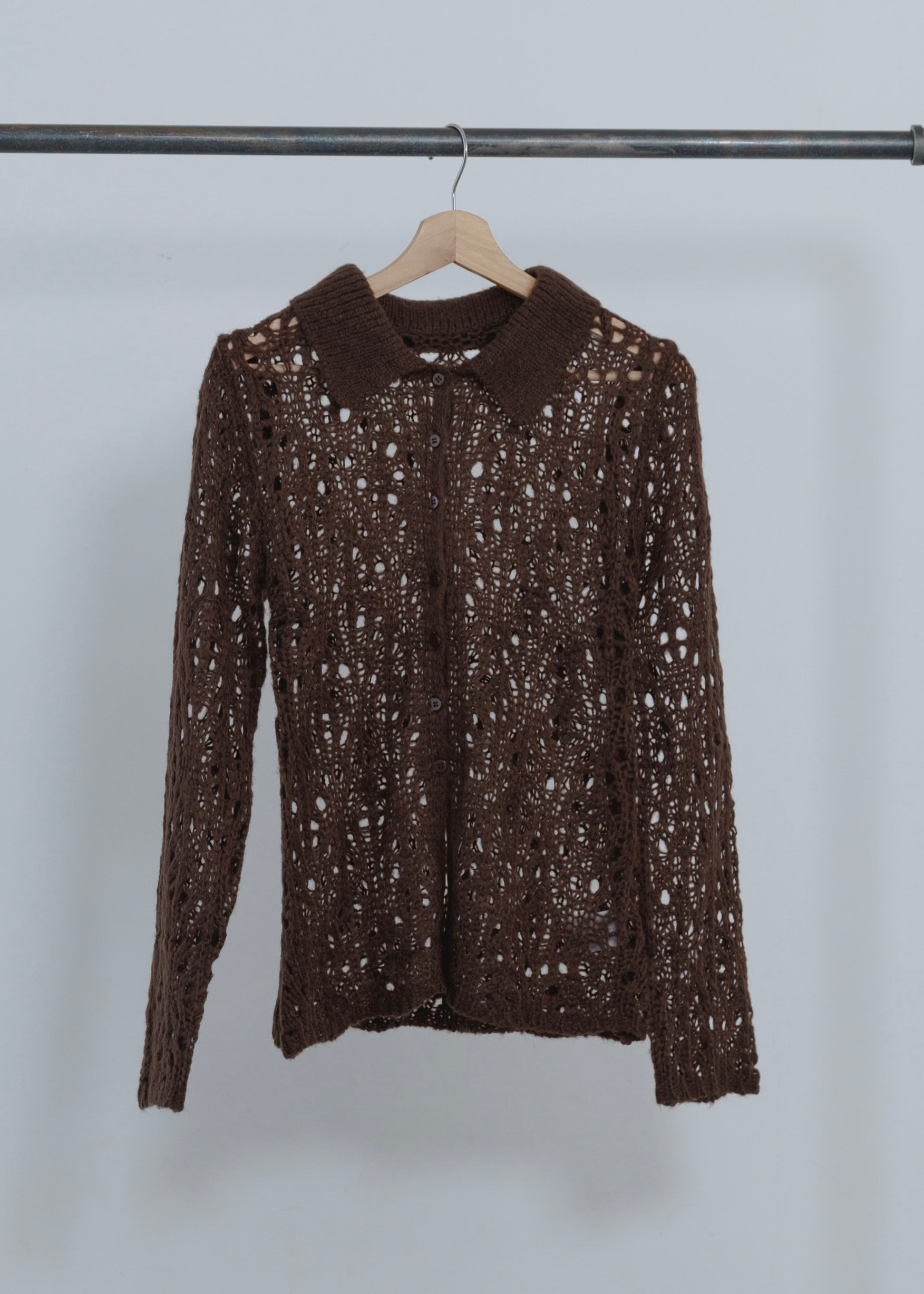 OPENWORK MOHAIR CARDIGAN