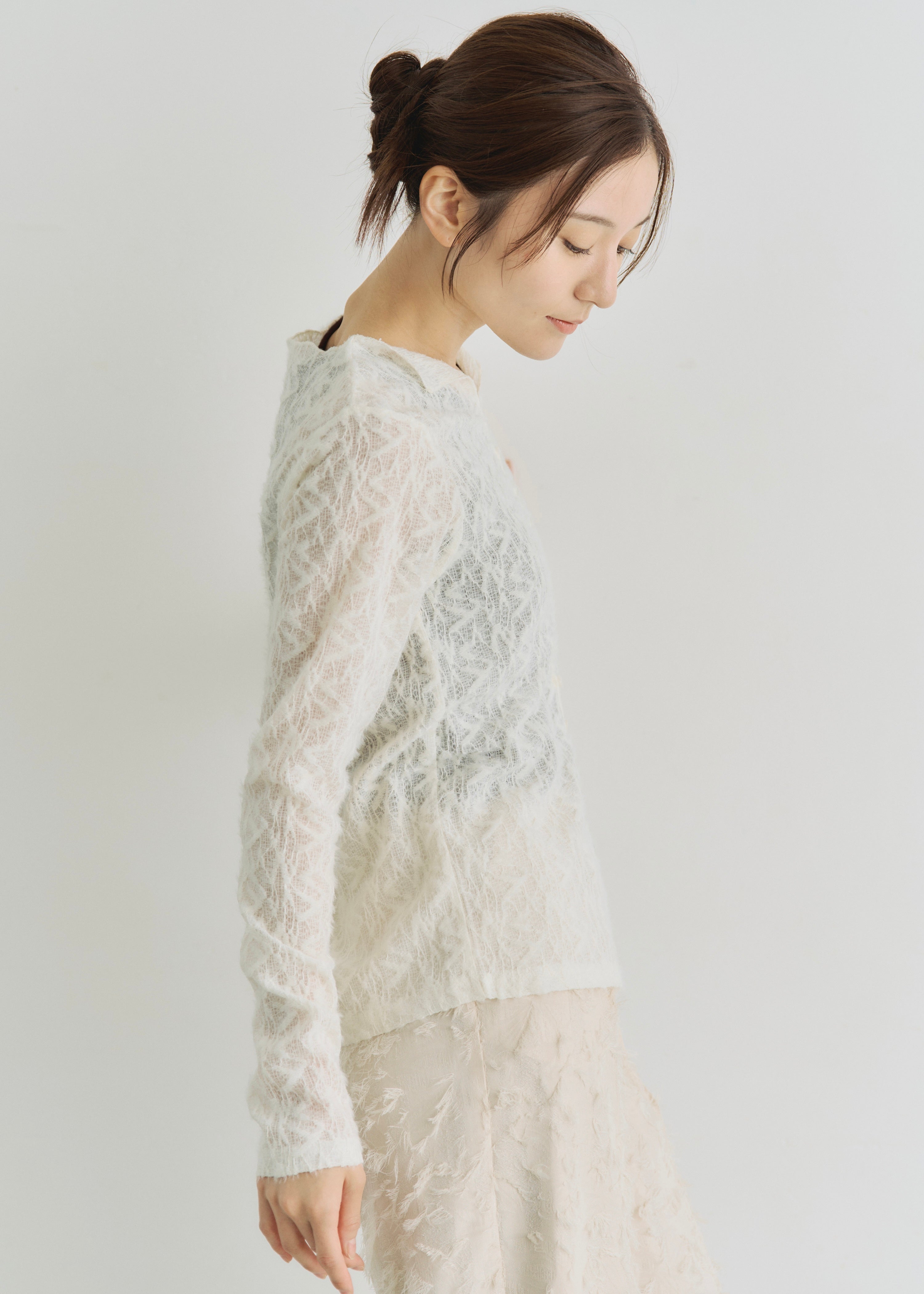 SHEER SHAGGY CARDIGAN