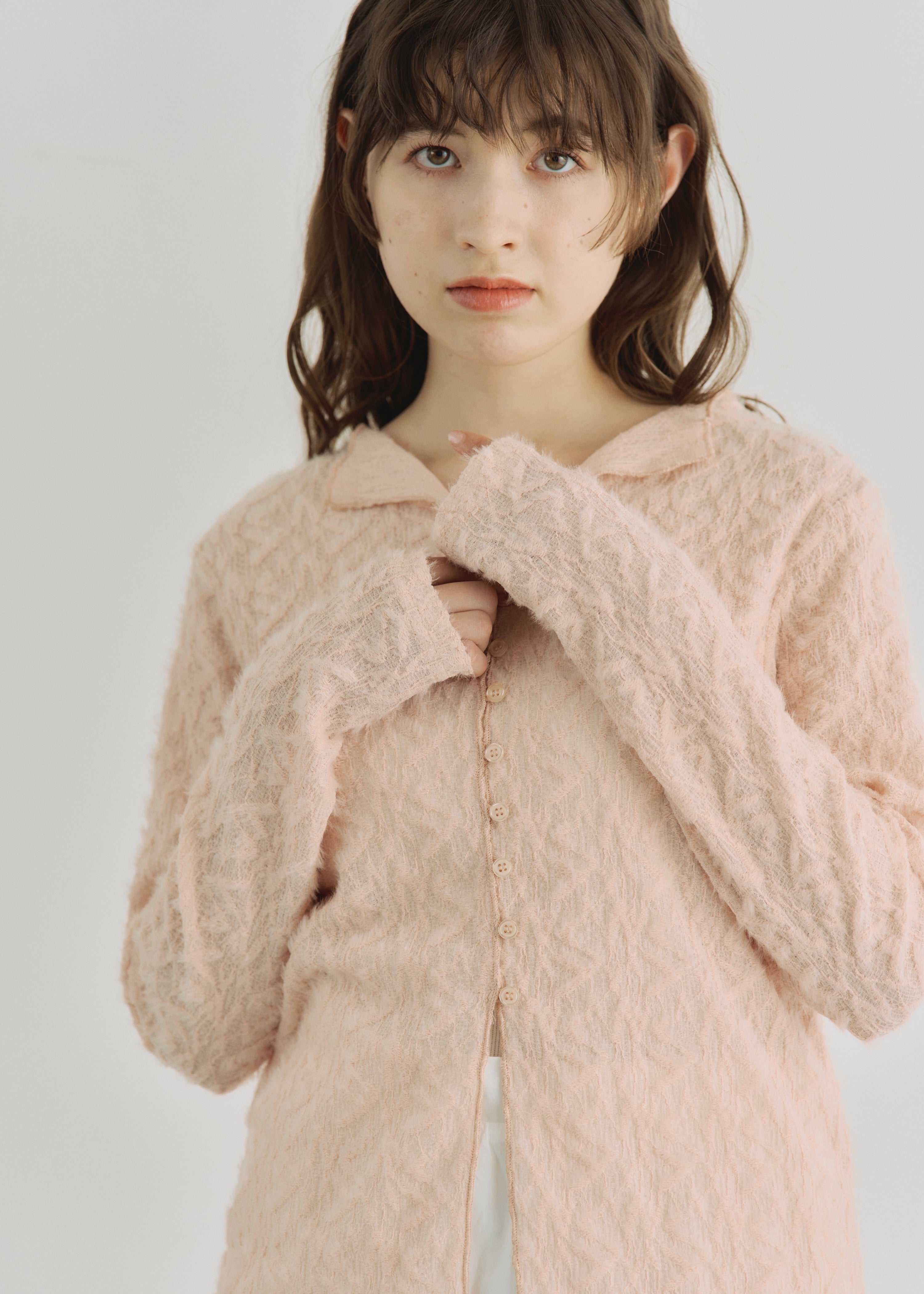 SHEER SHAGGY CARDIGAN
