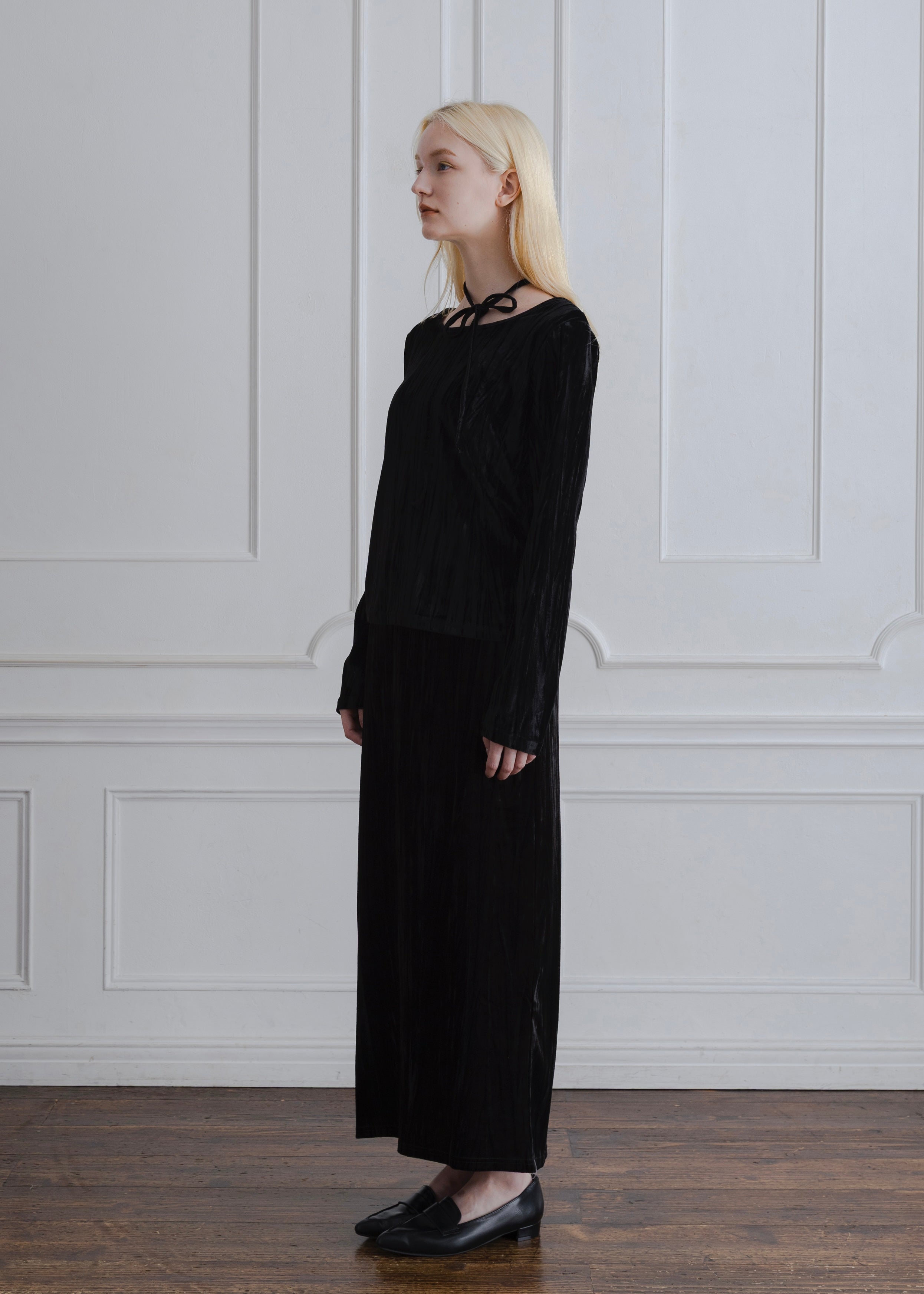 CRUSH VELOUR SKIRT