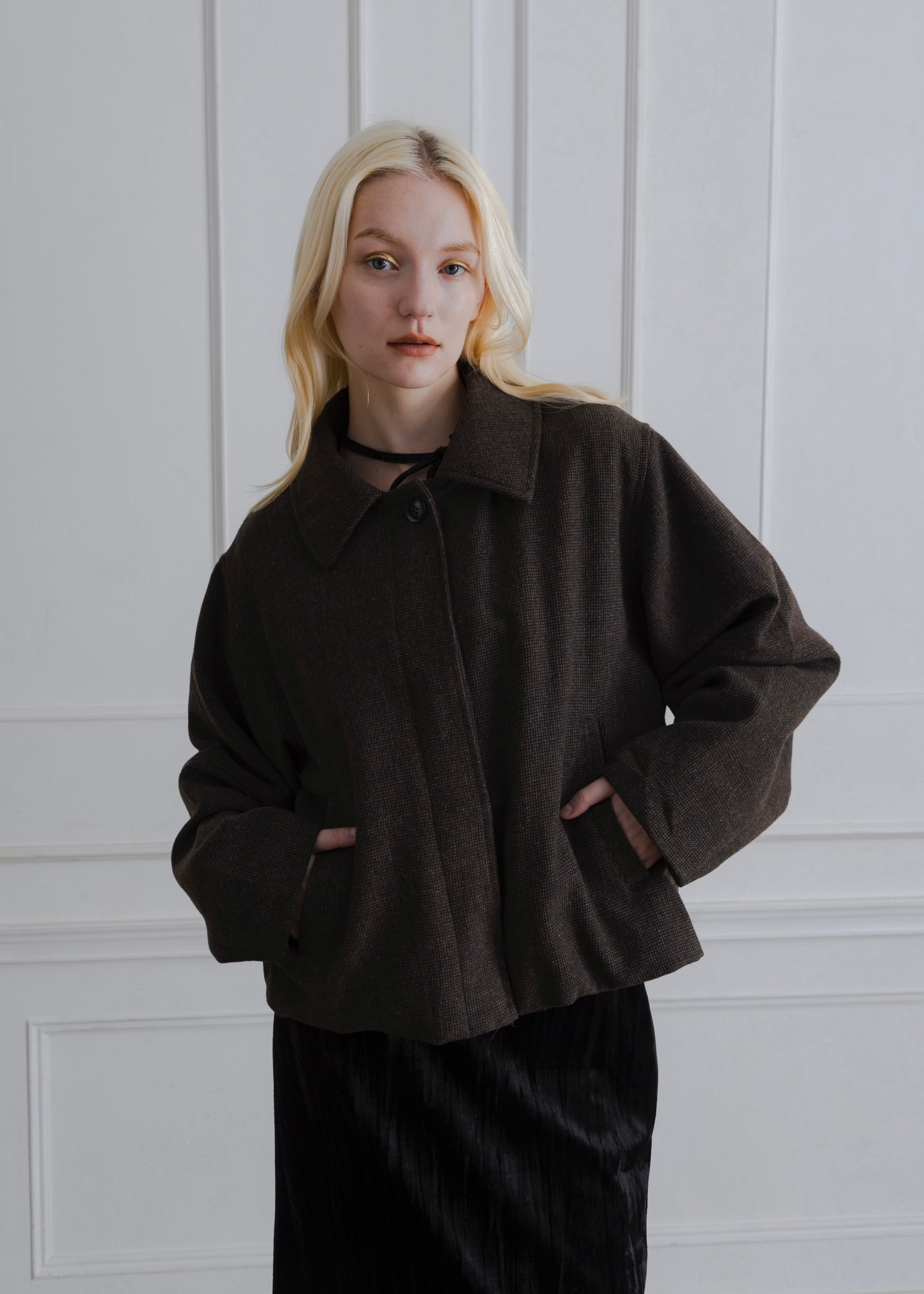 COCOON CHECK JACKET