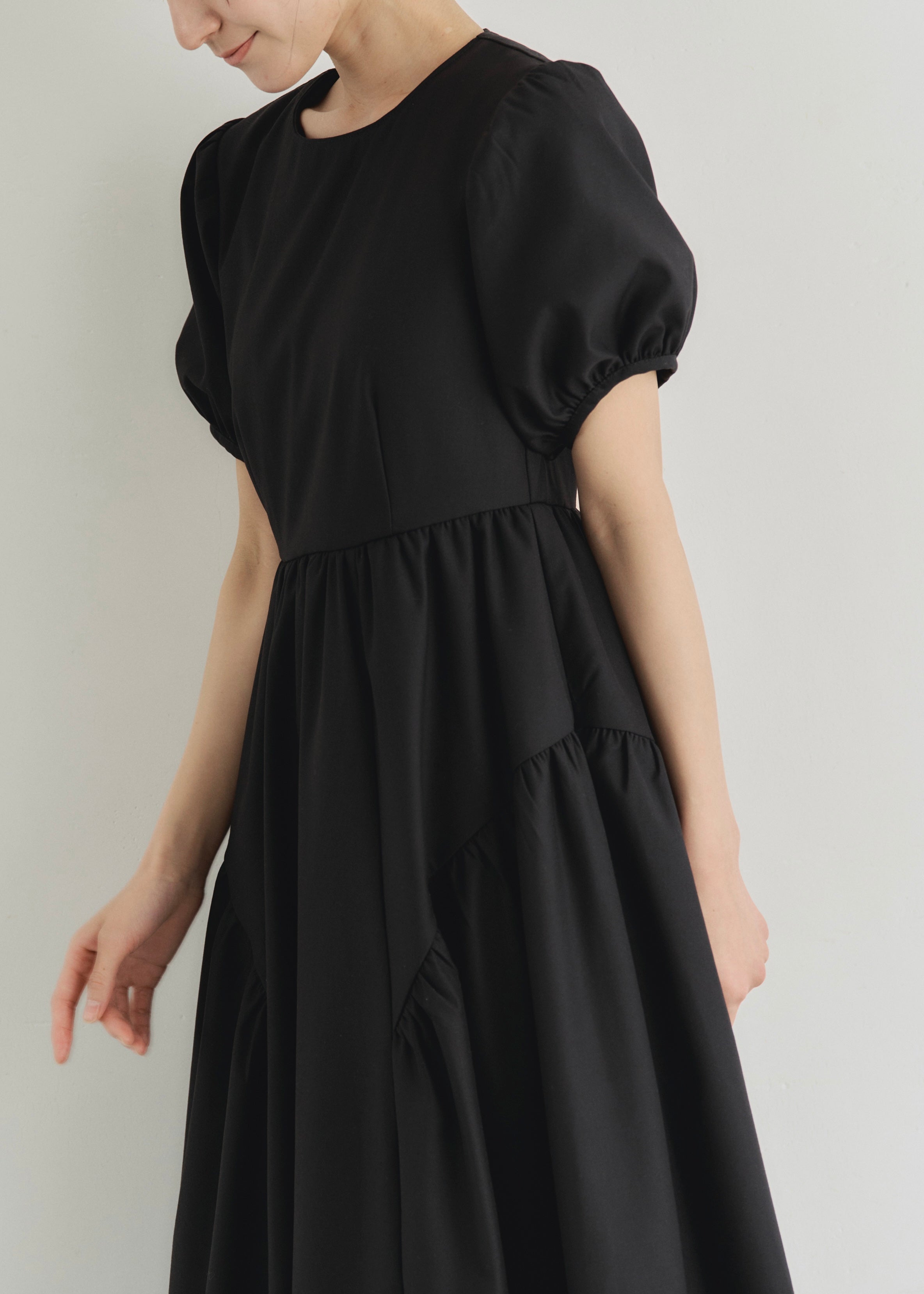 【yourmle】PUFF SLEEVE RIBBON DRESS PUFF SLEEVE RIBBON DRESS