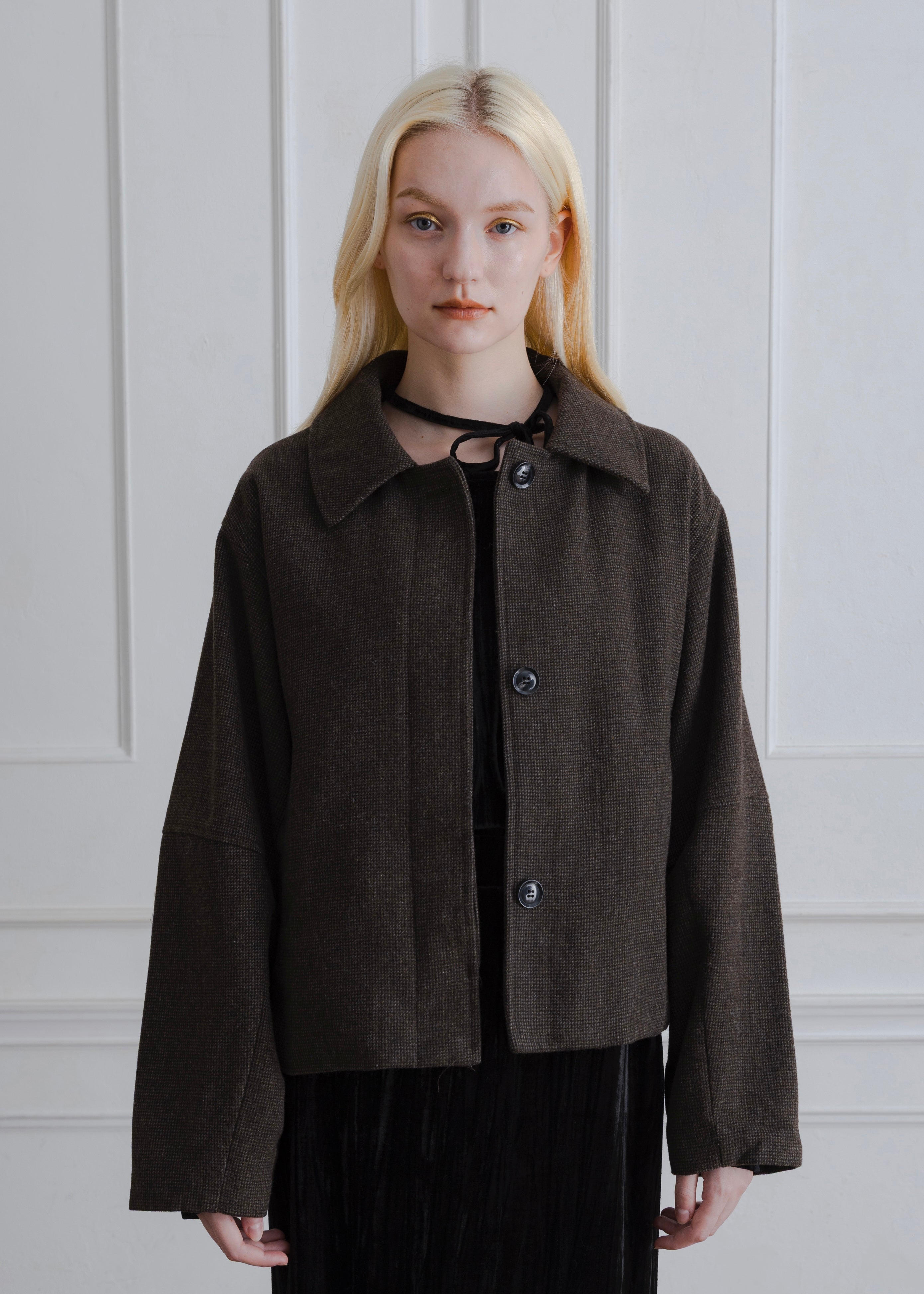 COCOON CHECK JACKET
