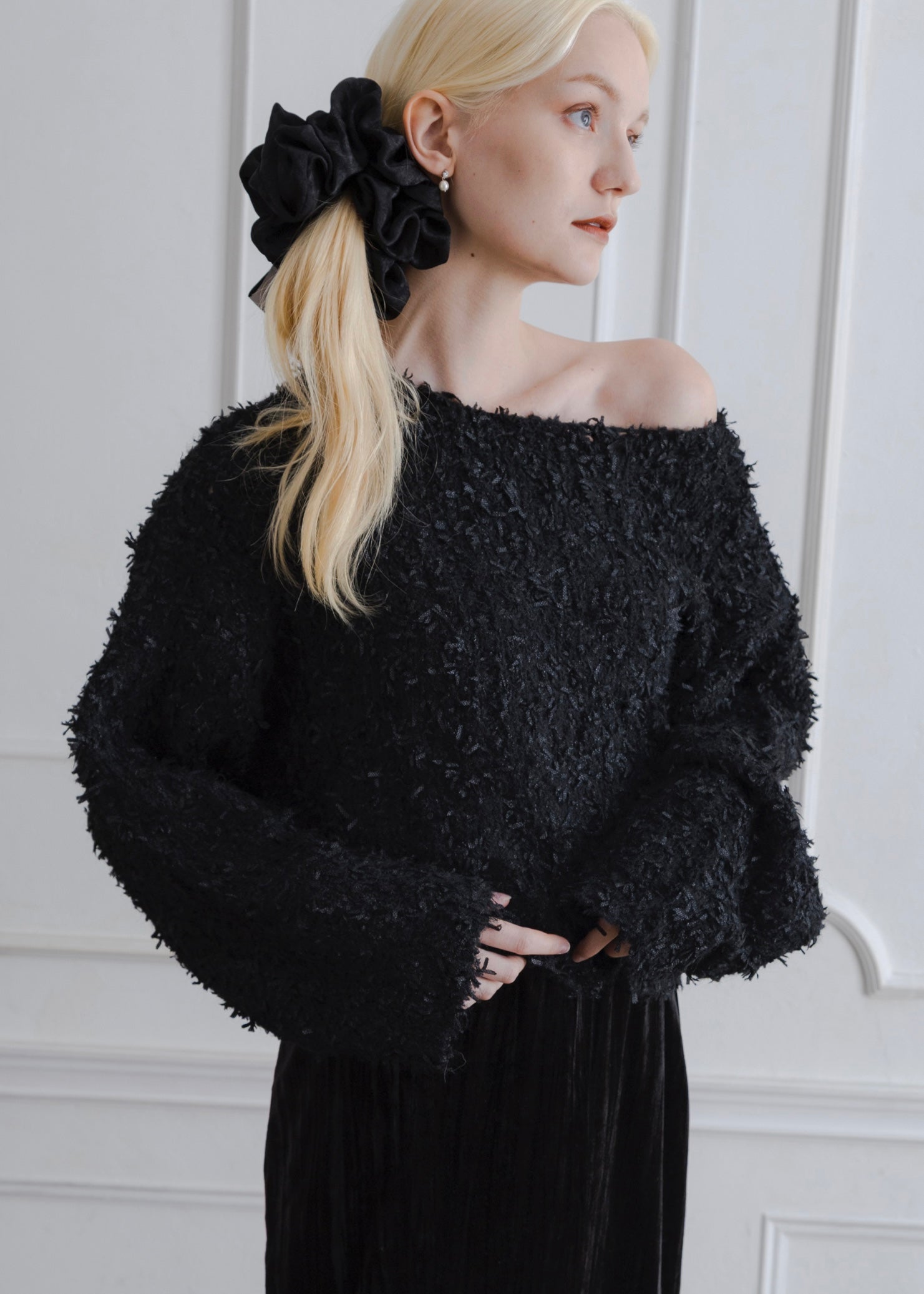 SHAGGY KNIT PULLOVER