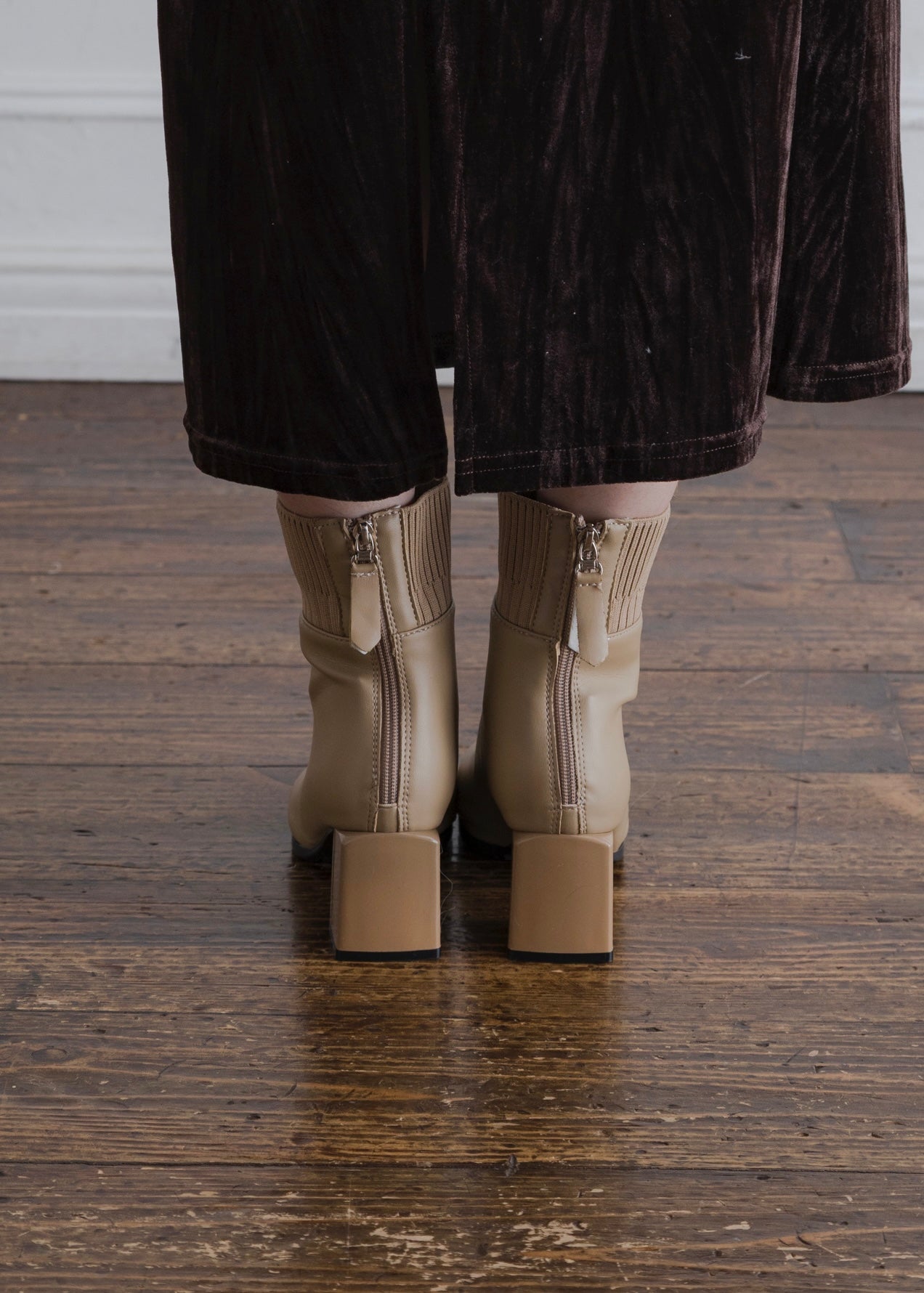 RIB SHORT BOOTS