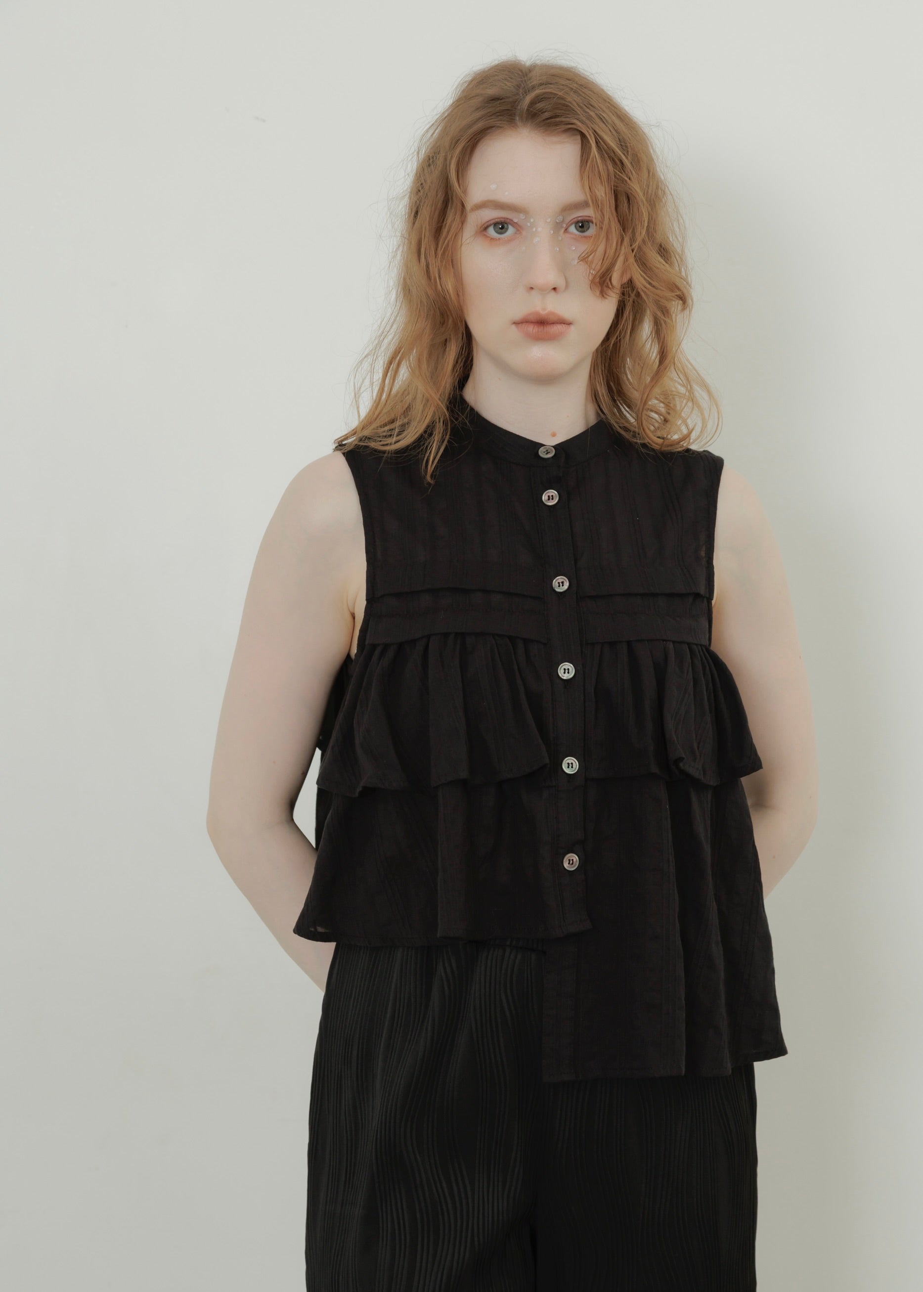 SHEER STRIPE BLOUSE