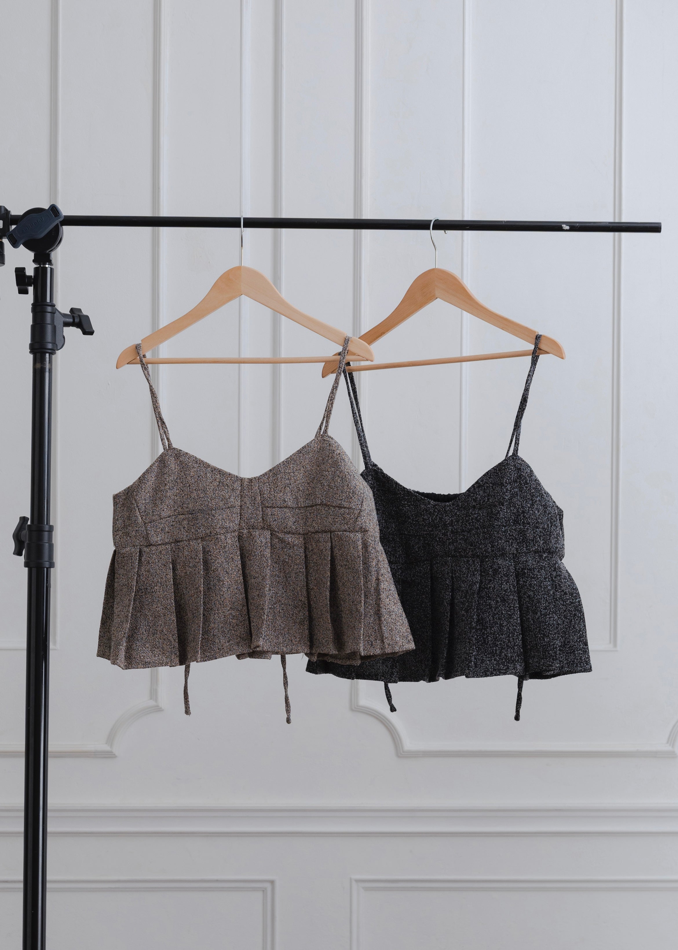 TWEED PLEATS CAMISOLE