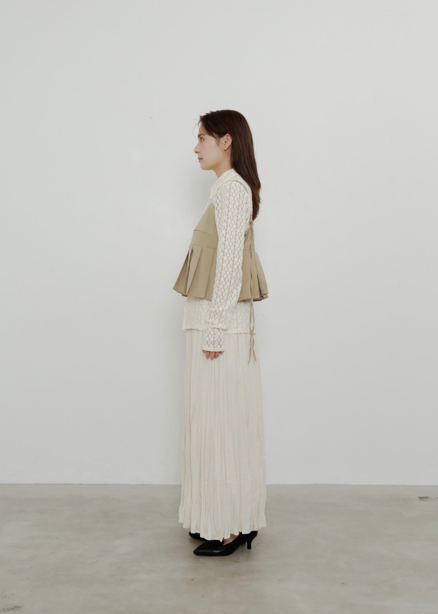 CRUSH PLEATS SKIRT