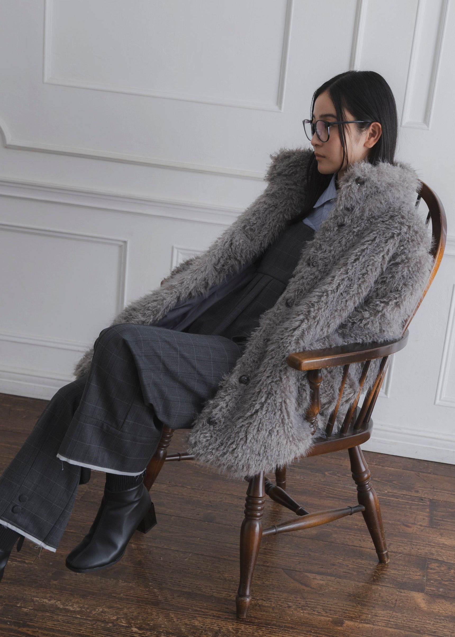 CHECK PLEATS CAMISOLE