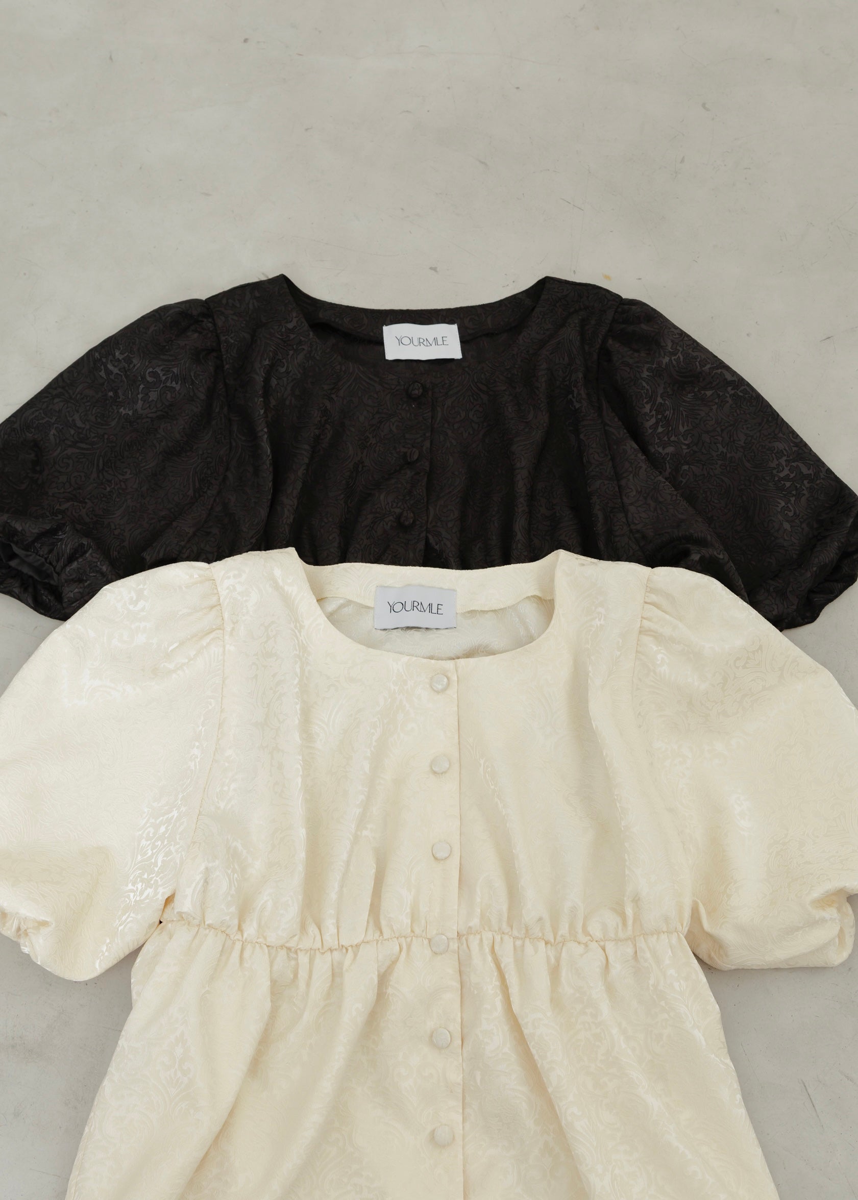 JACQUARD PEPLUM BLOUSE