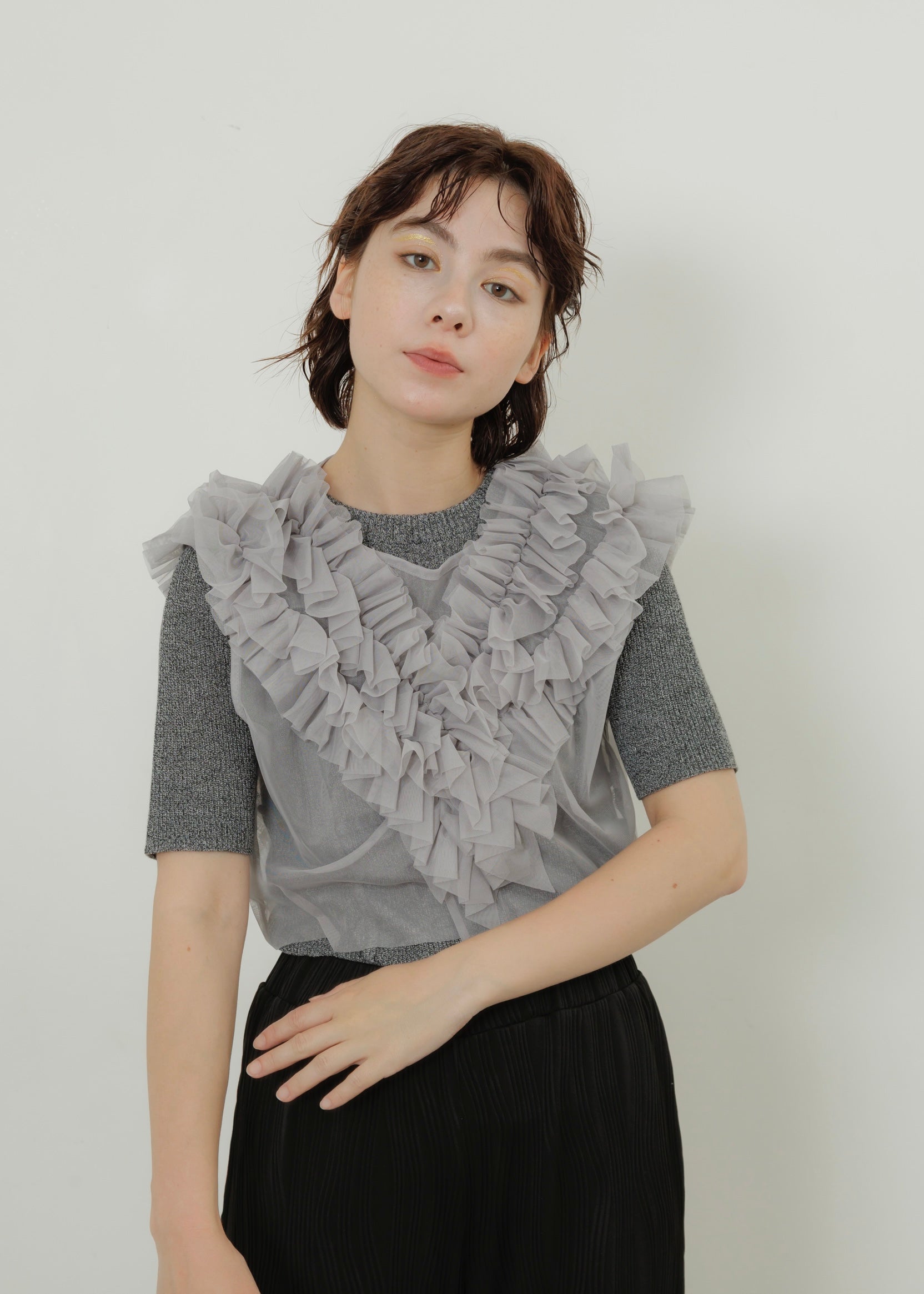 TULLE FRILL VEST