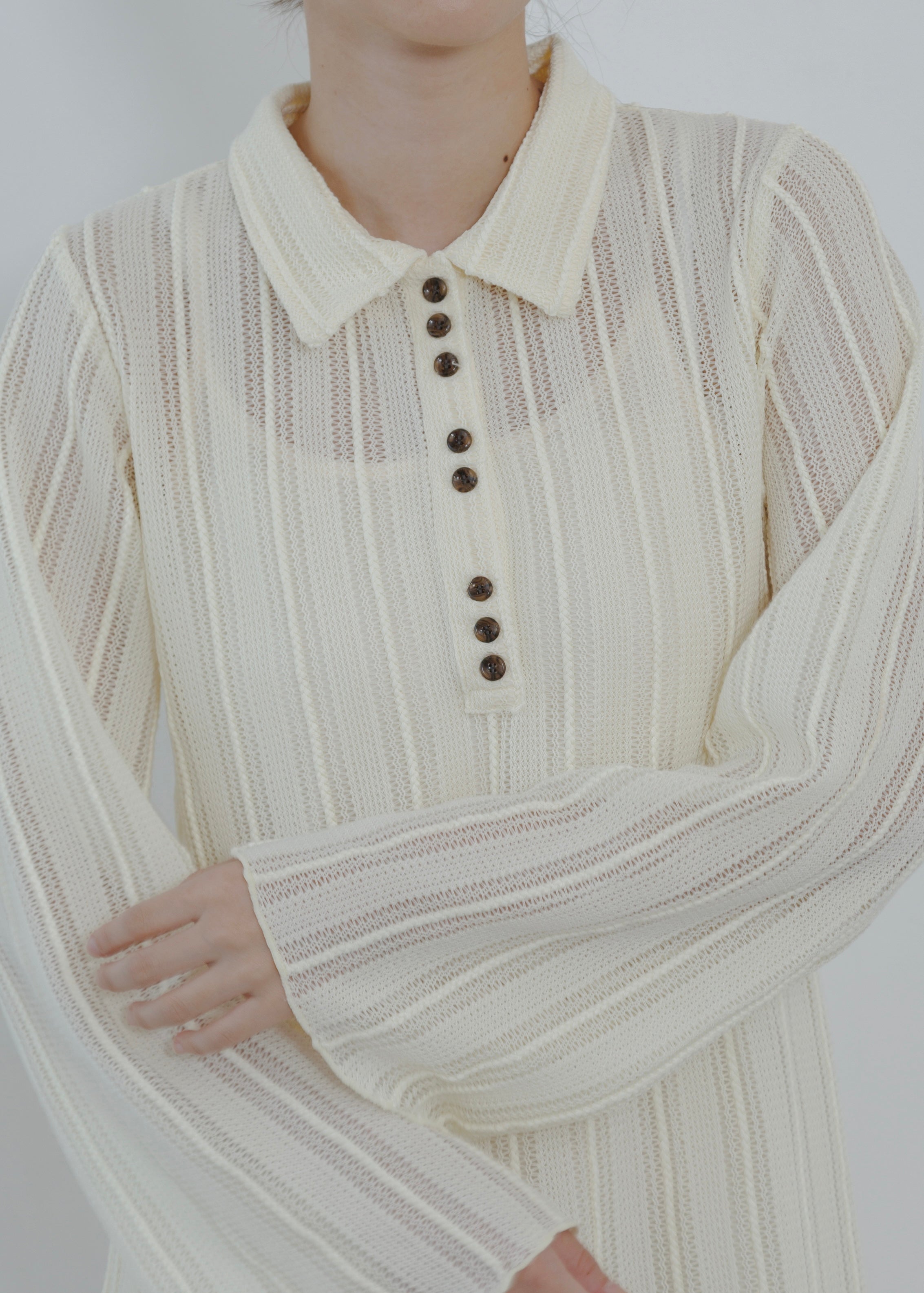 polauraアシンメトリードレープトップス アシンメトリードレープロングスリーブトップス – poláura