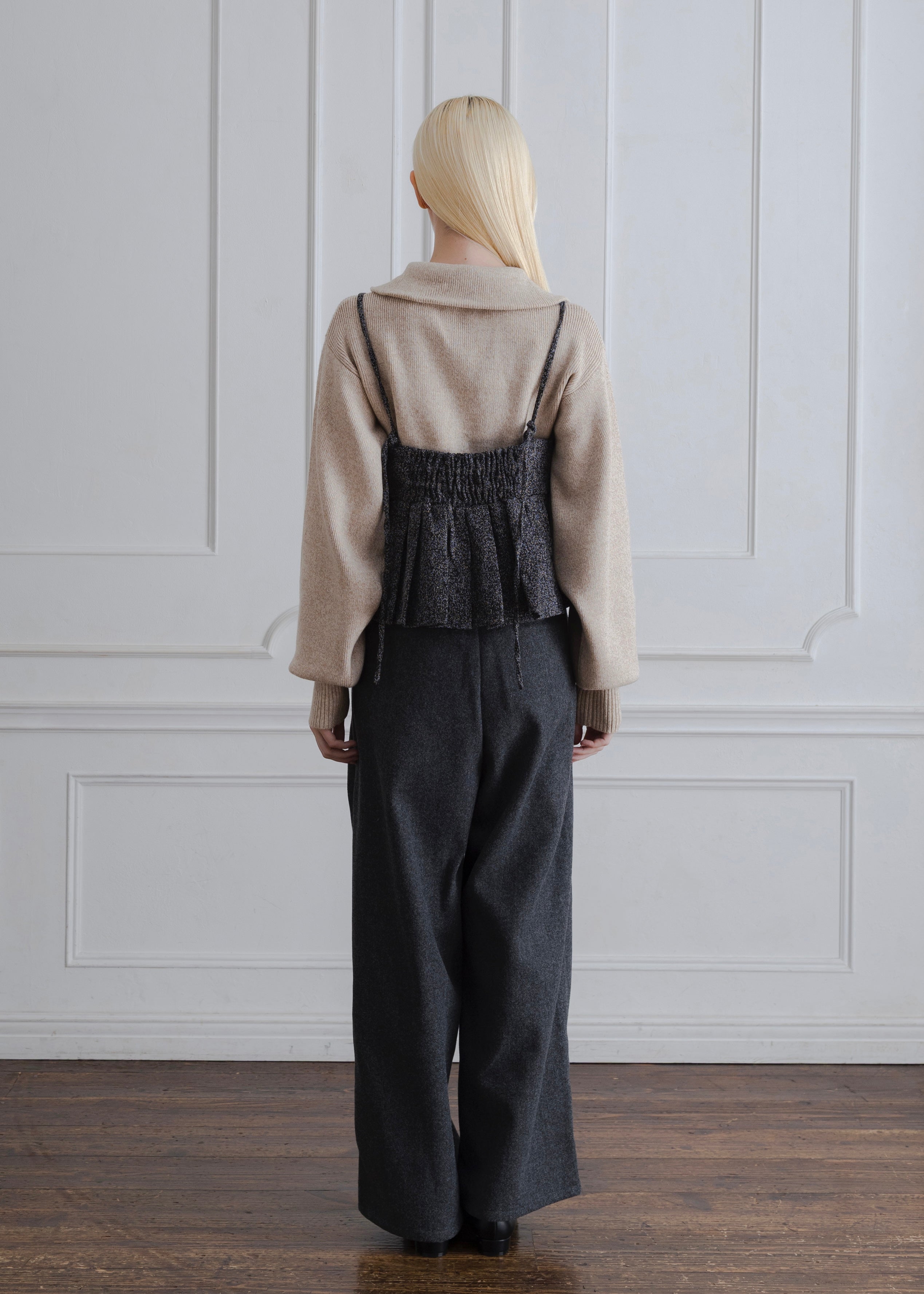 TWEED PLEATS CAMISOLE