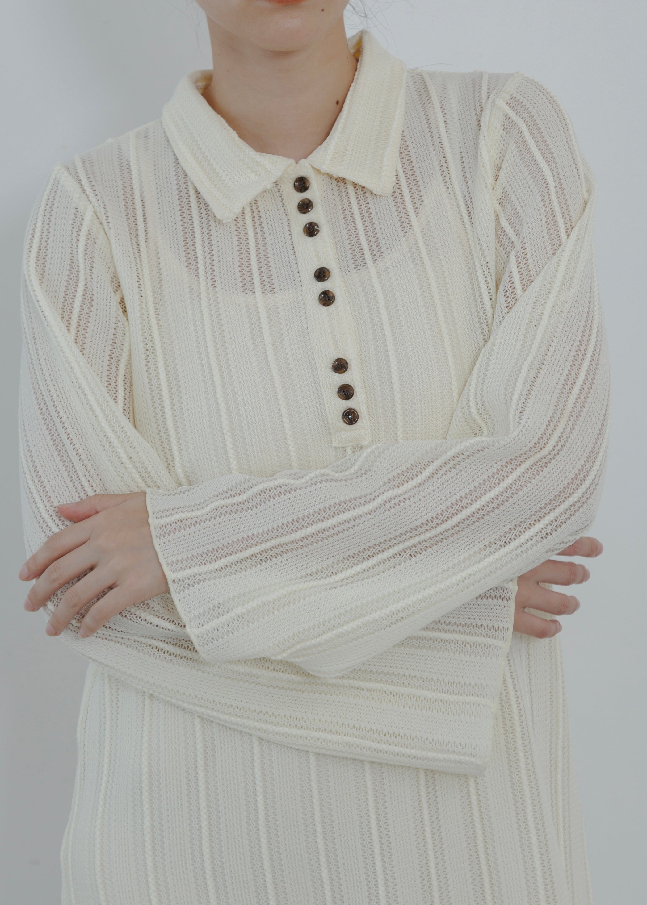 LACE POLO DRESS