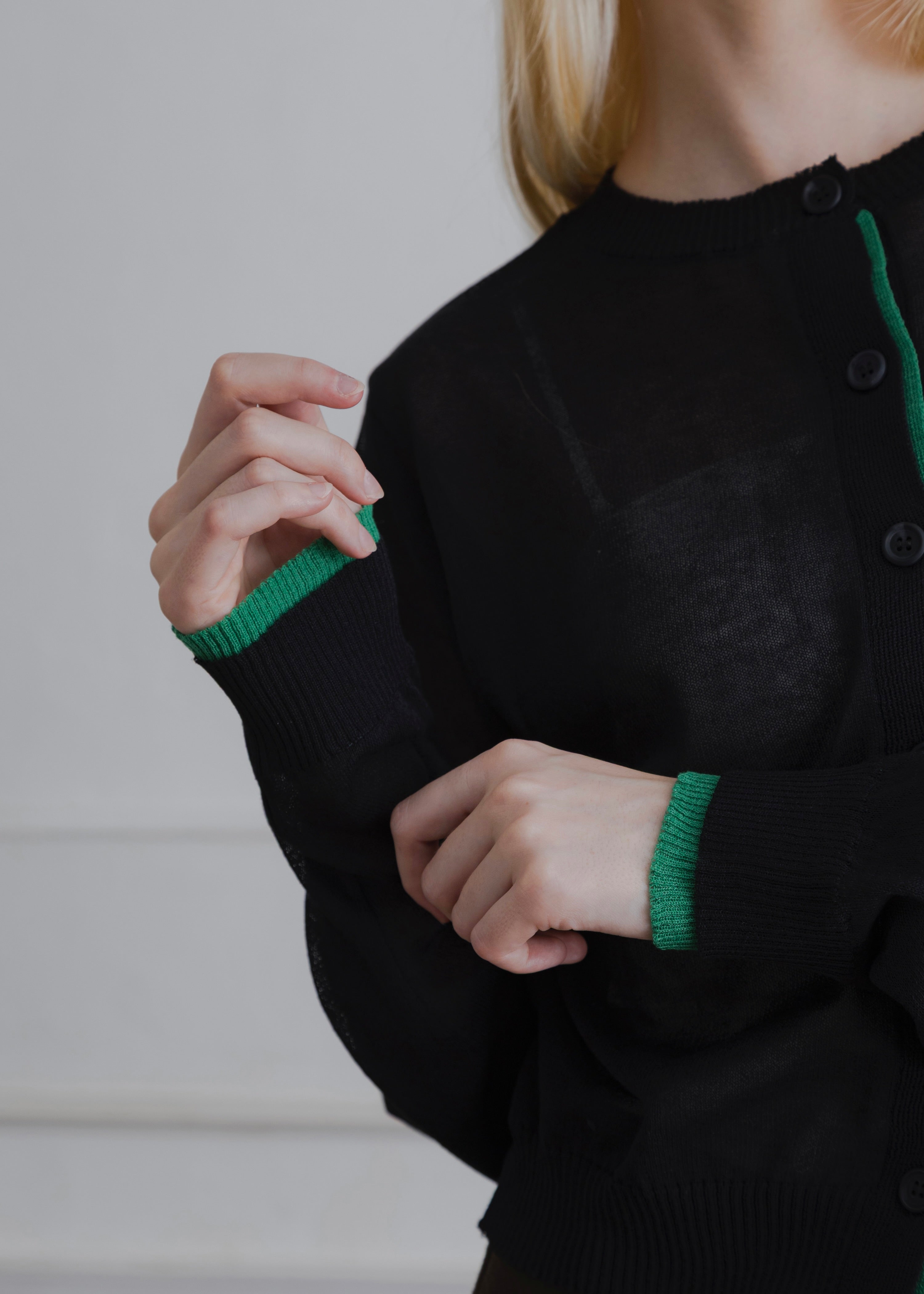 SHEER KNIT CARDIGAN