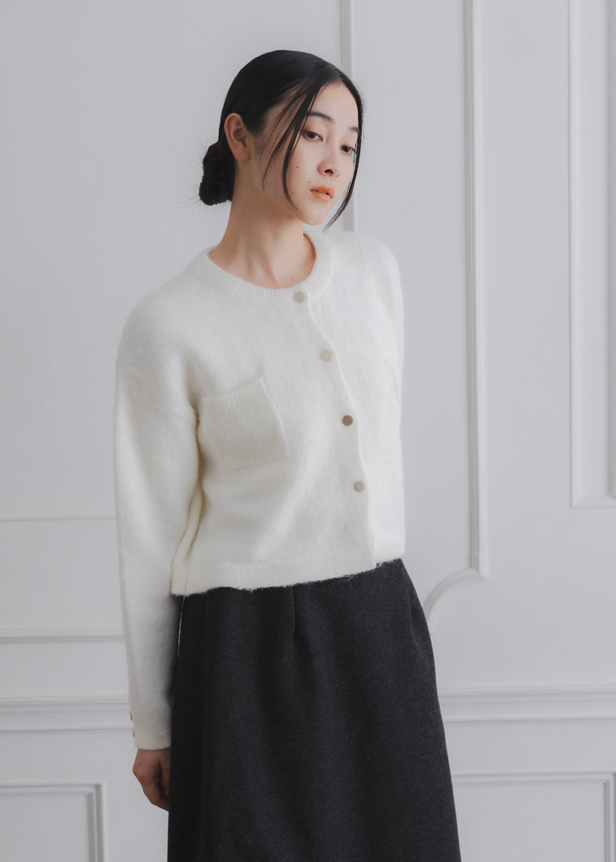 CROPPED SHAGGY CARDIGAN