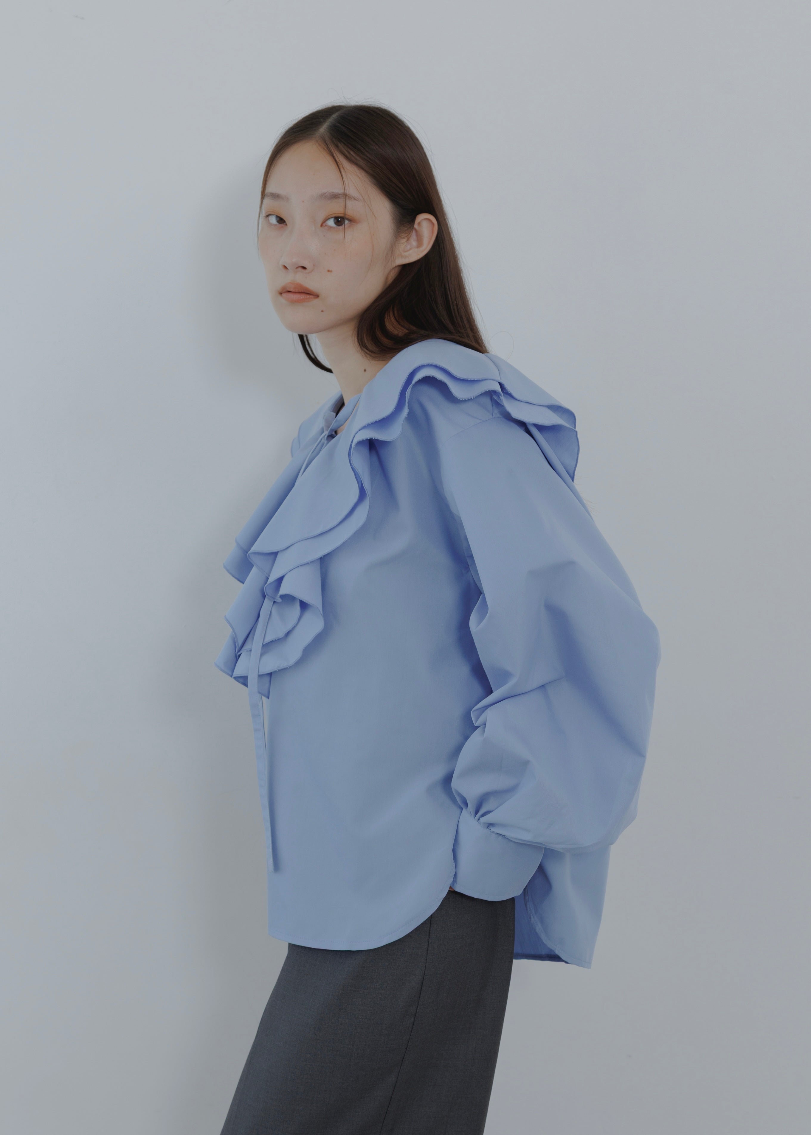 FRILL COLLAR SHIRT