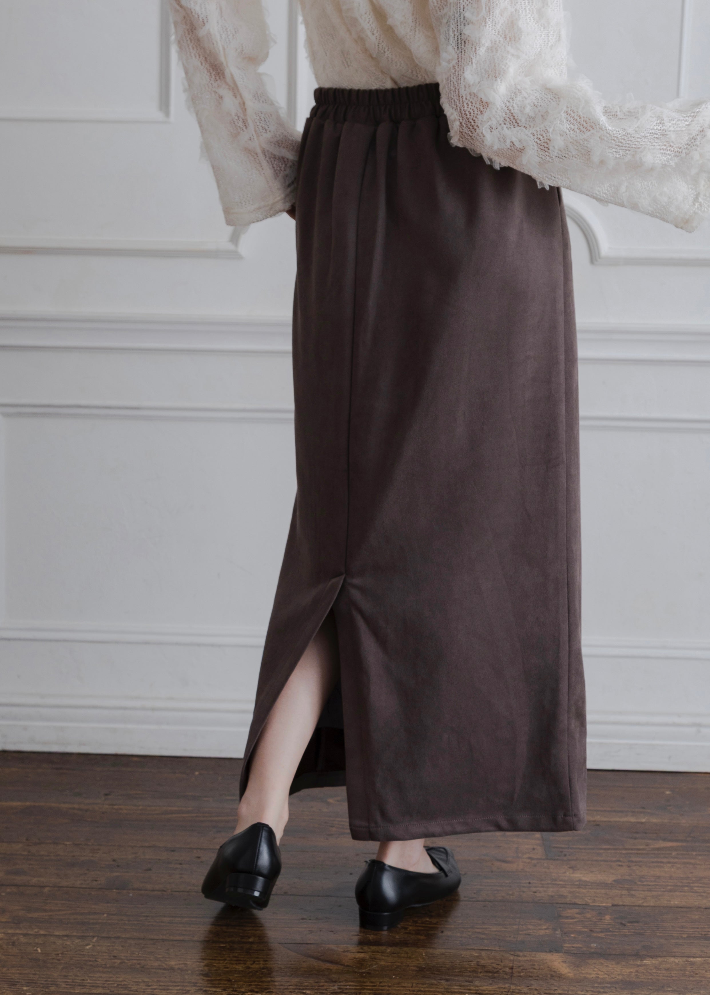 FAUX SUEDE SKIRT