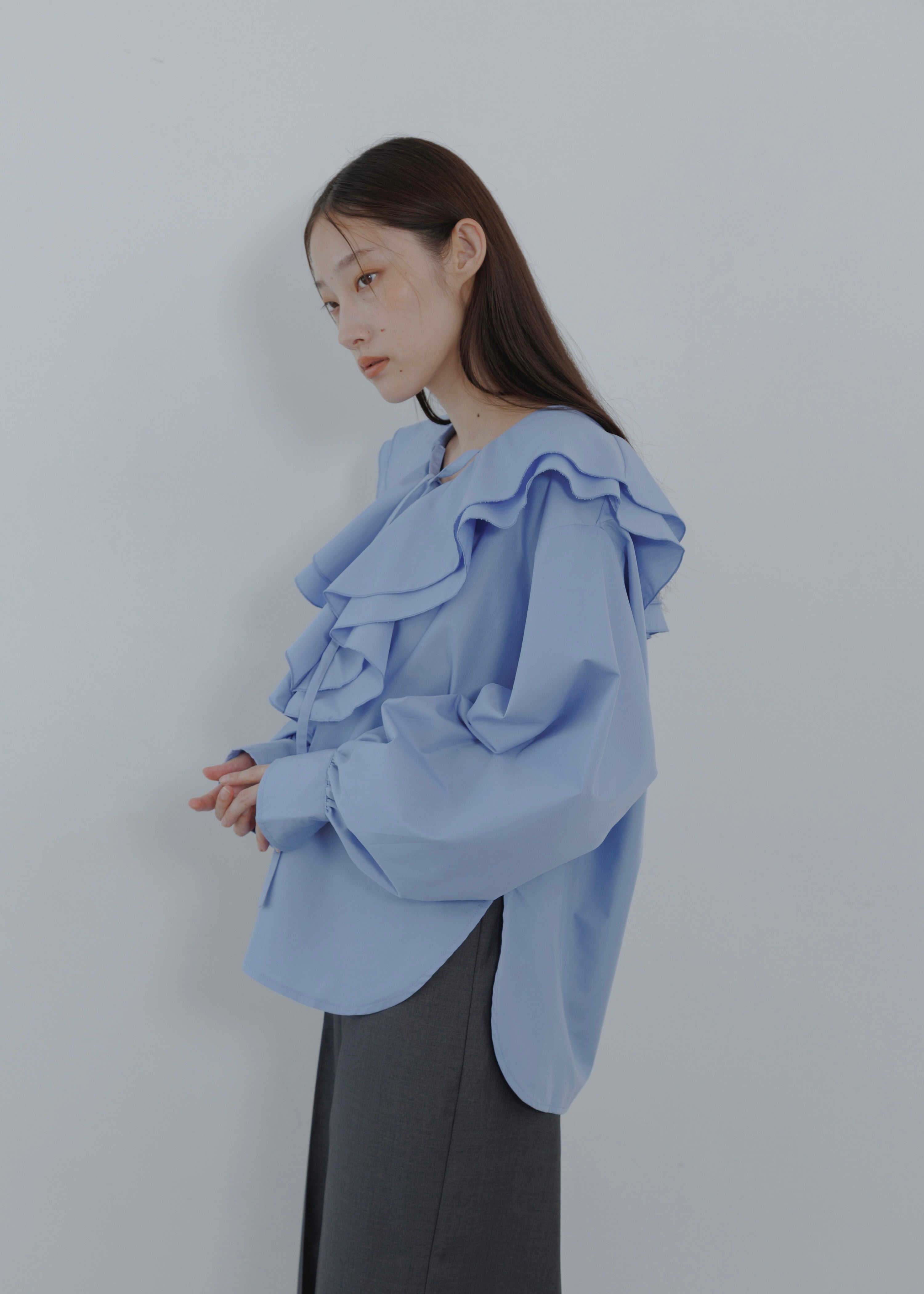 FRILL COLLAR SHIRT
