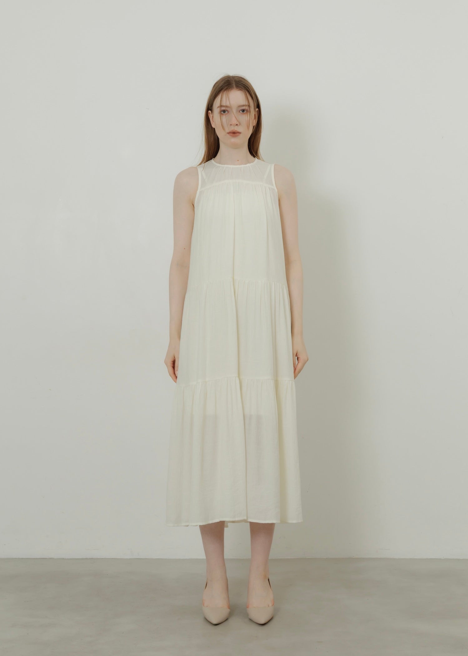 WASHER TIERED DRESS