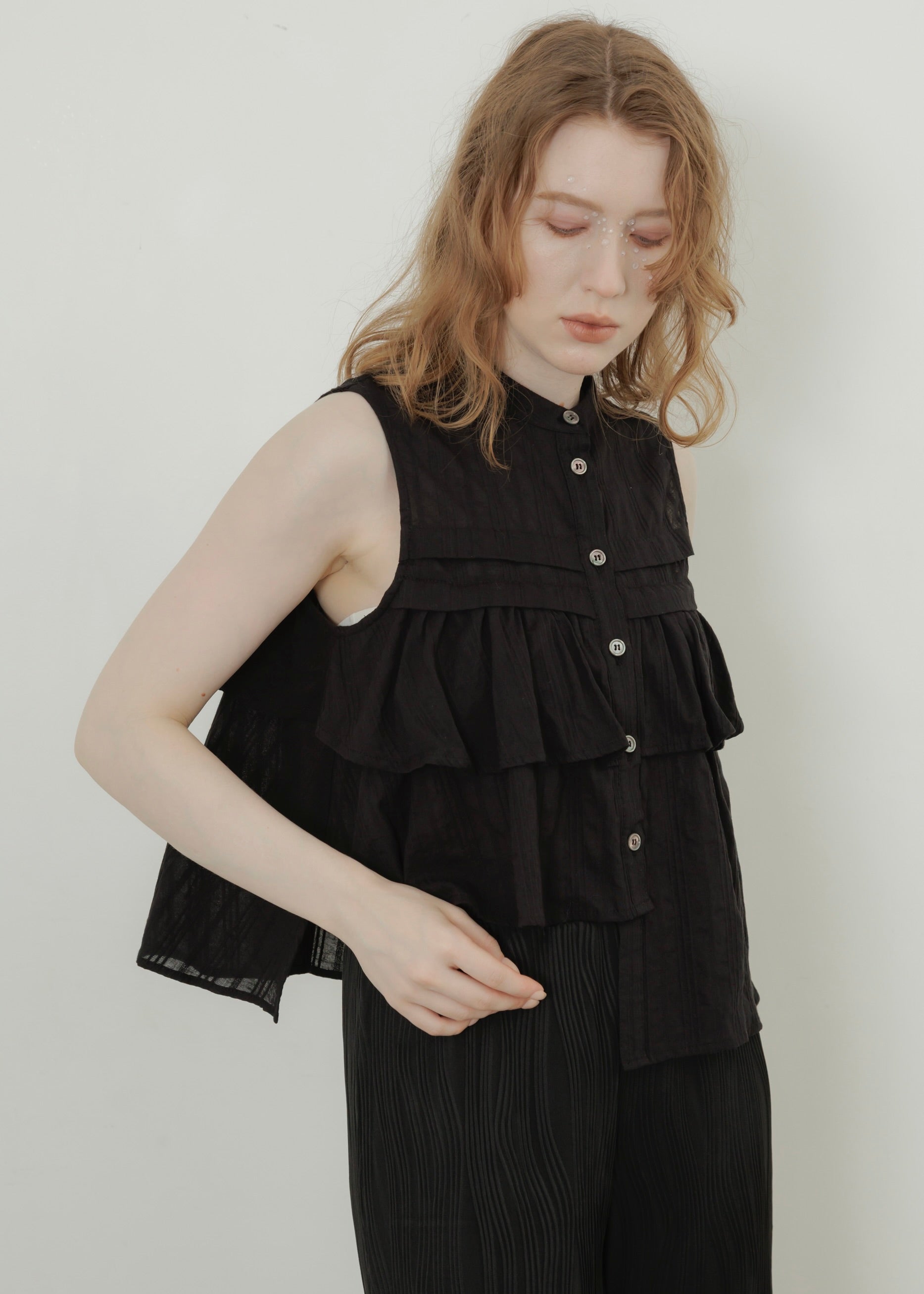 SHEER STRIPE BLOUSE