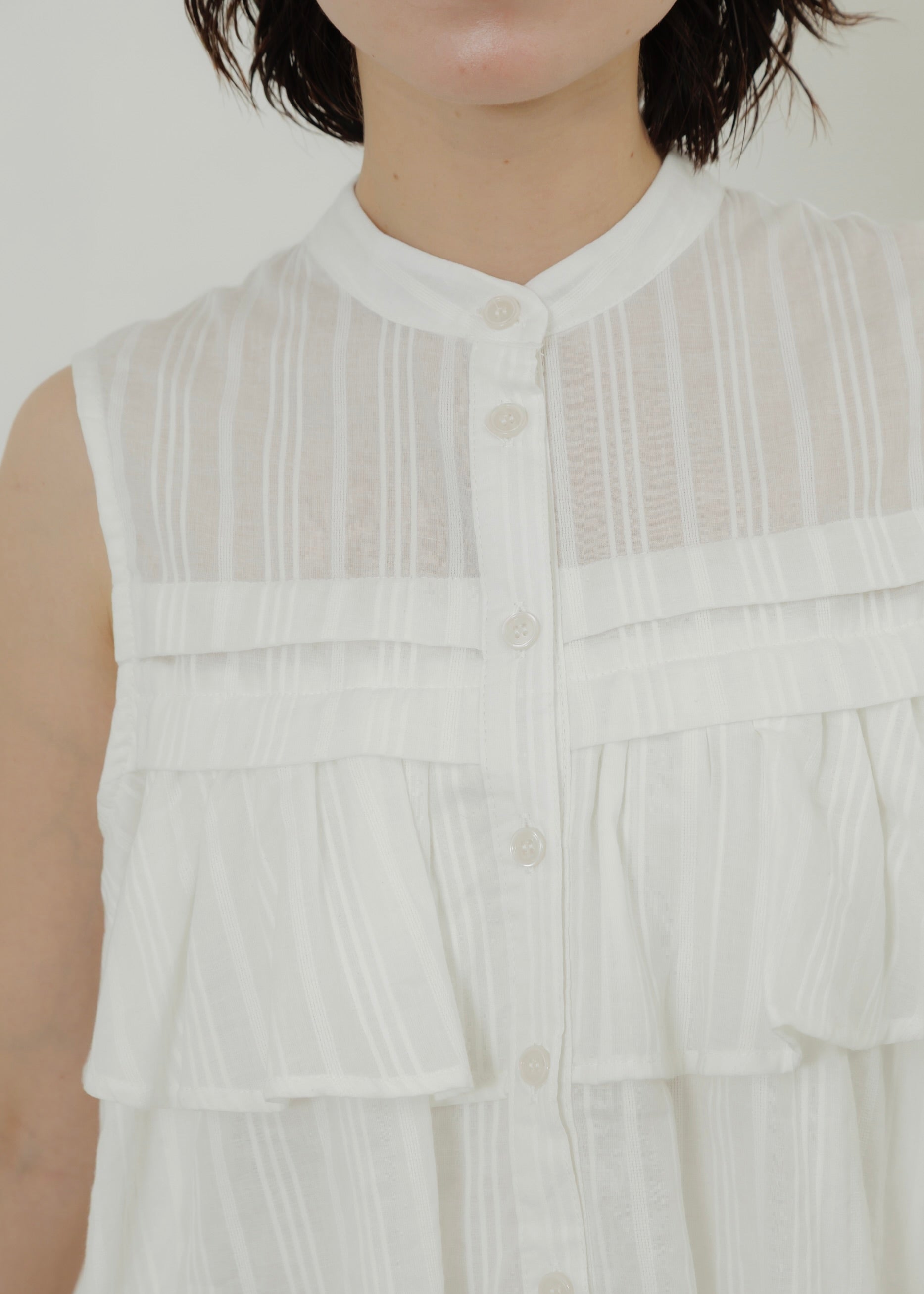 SHEER STRIPE BLOUSE