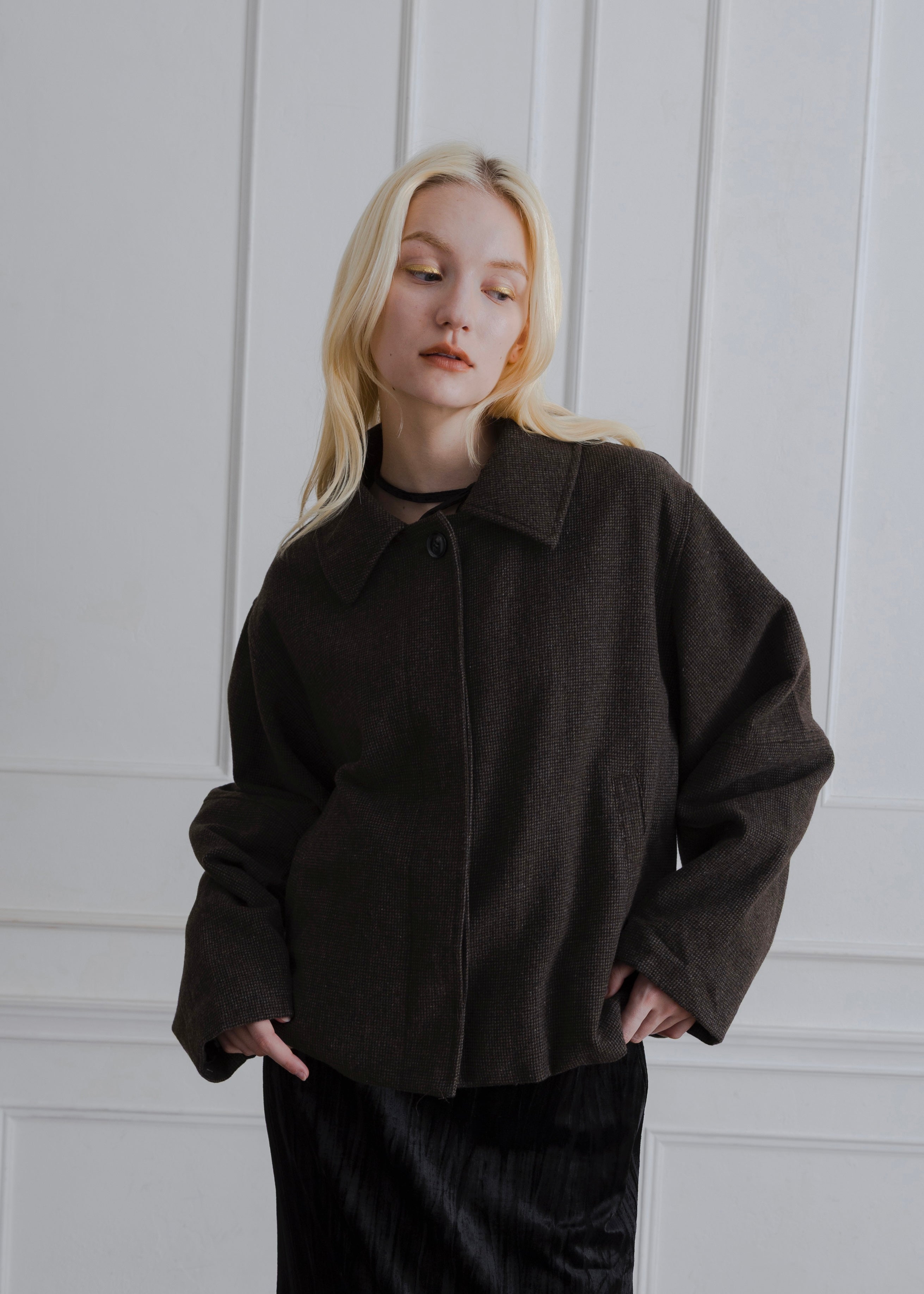 COCOON CHECK JACKET