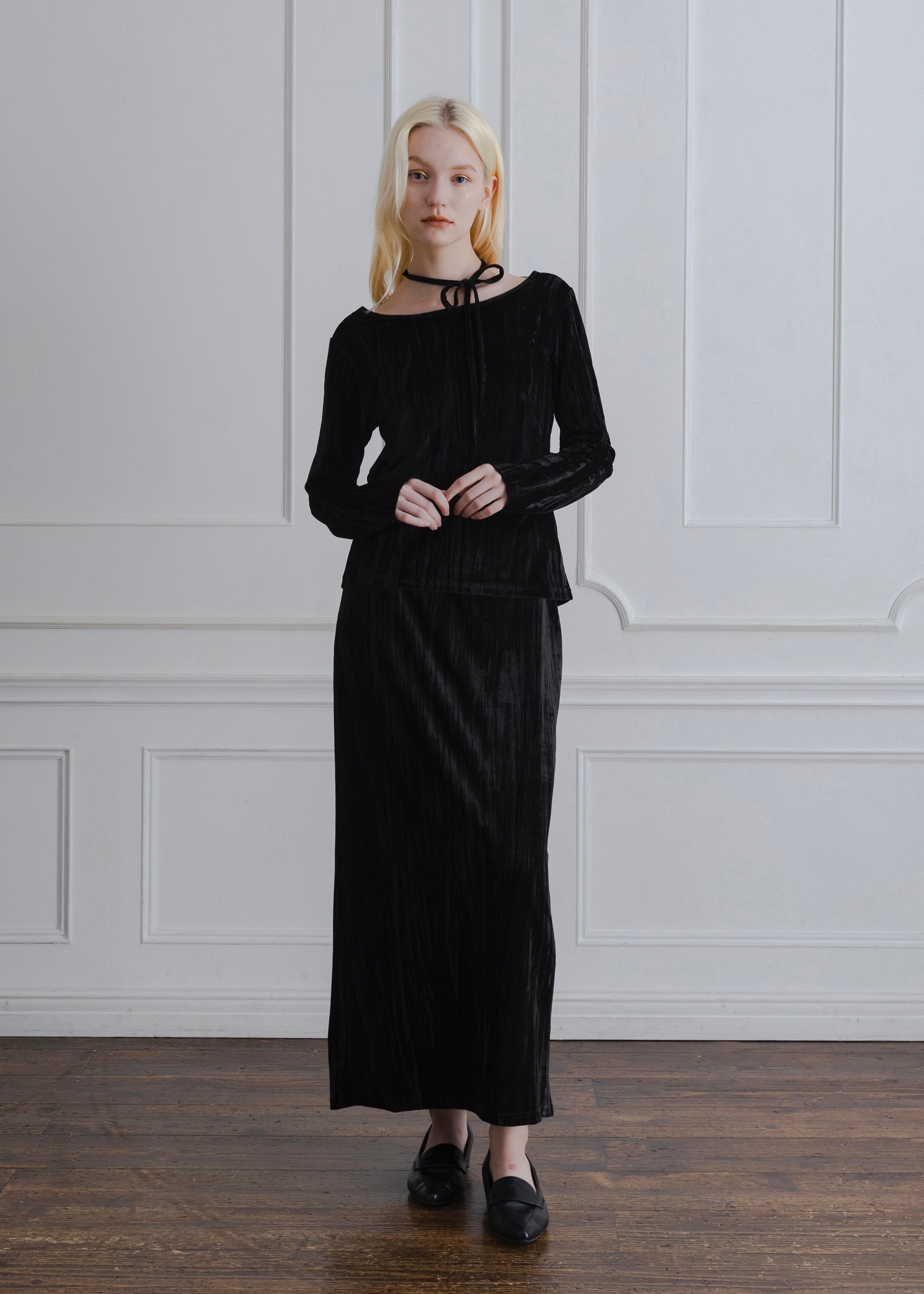 CRUSH VELOUR SKIRT